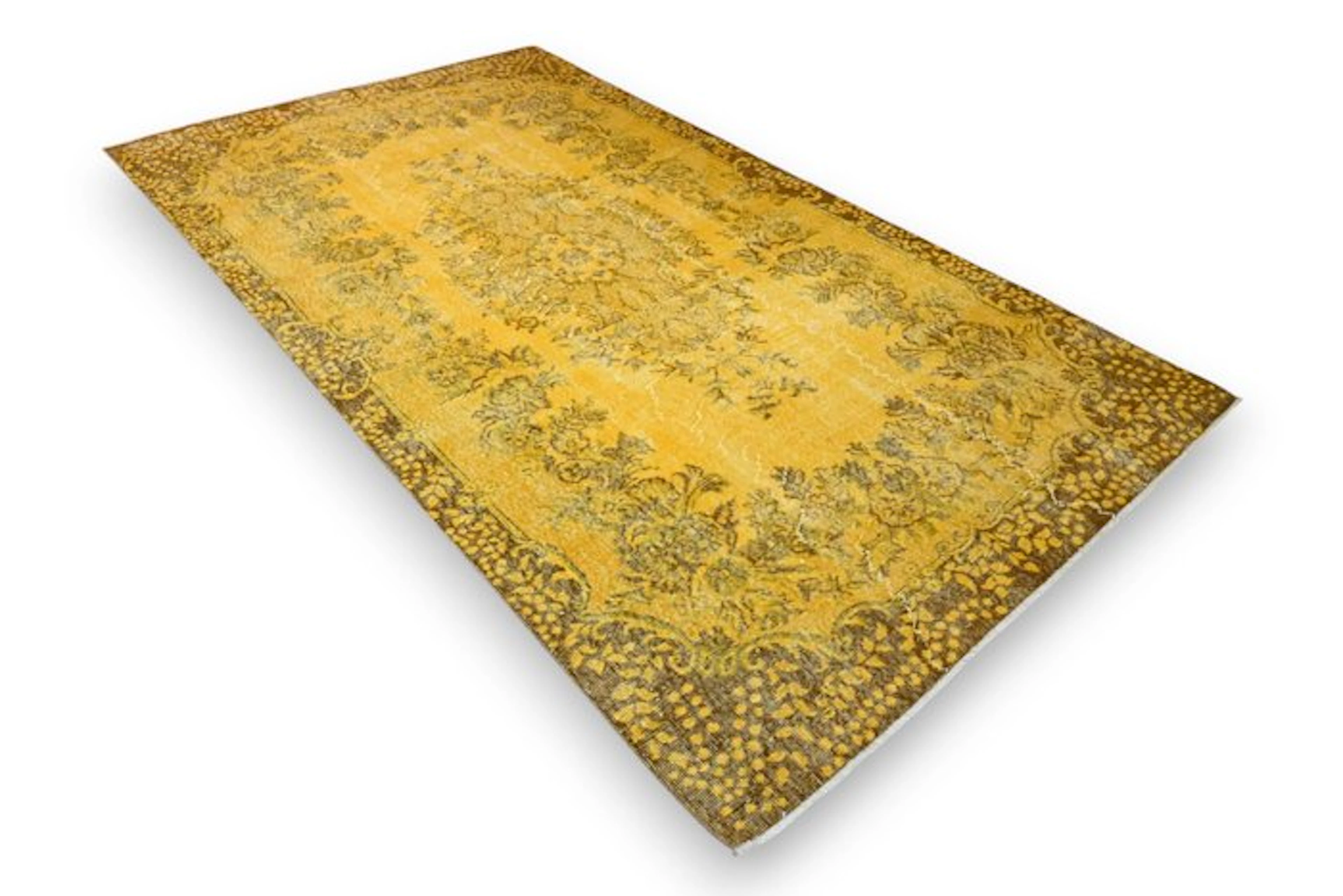 Yellow vintage - Rug - 295 cm - 165 cm - with certificate
