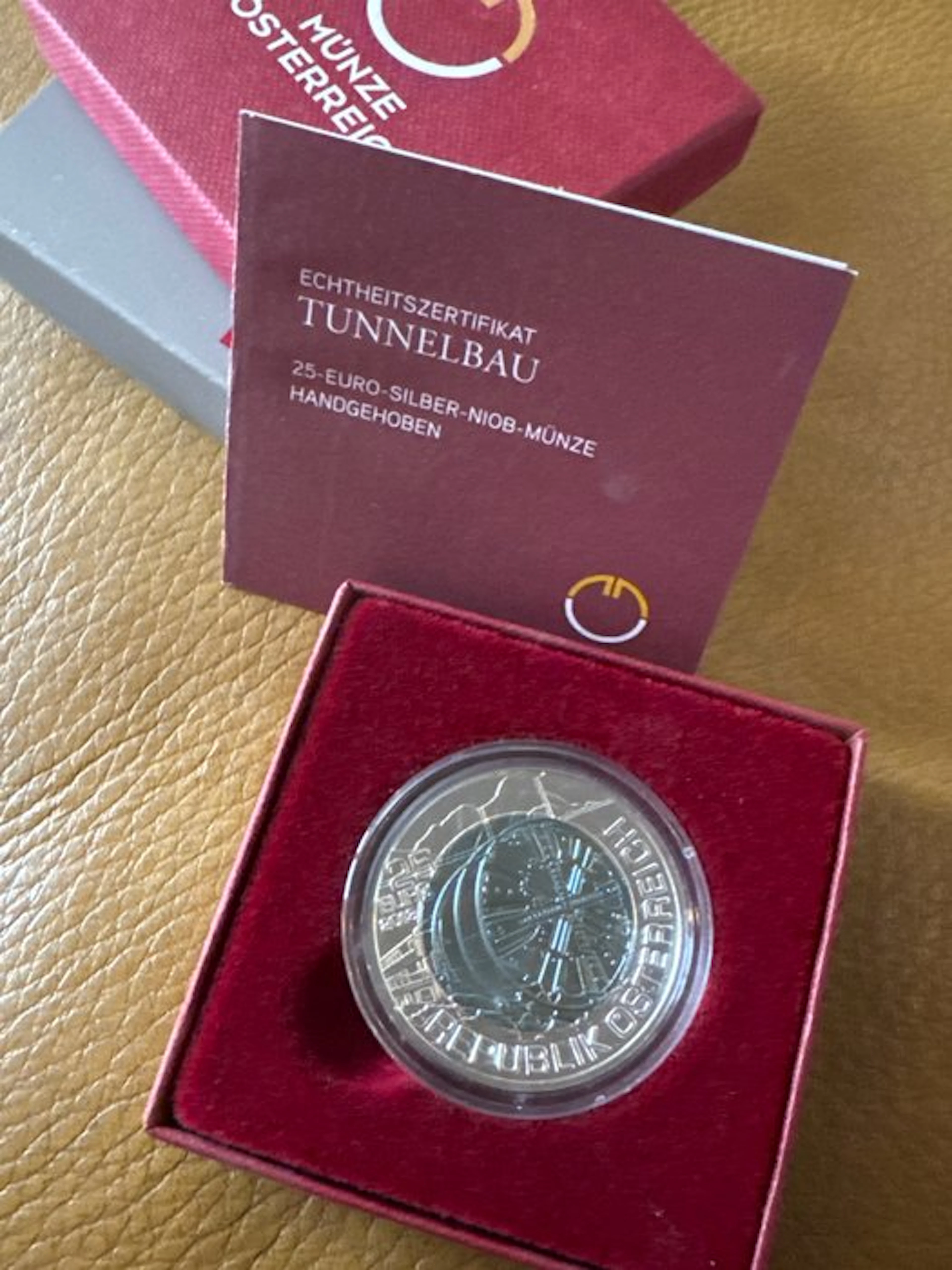 Austria. 25 Euro 2013 "Tunnelbau" NIOB Proof (No reserve price)