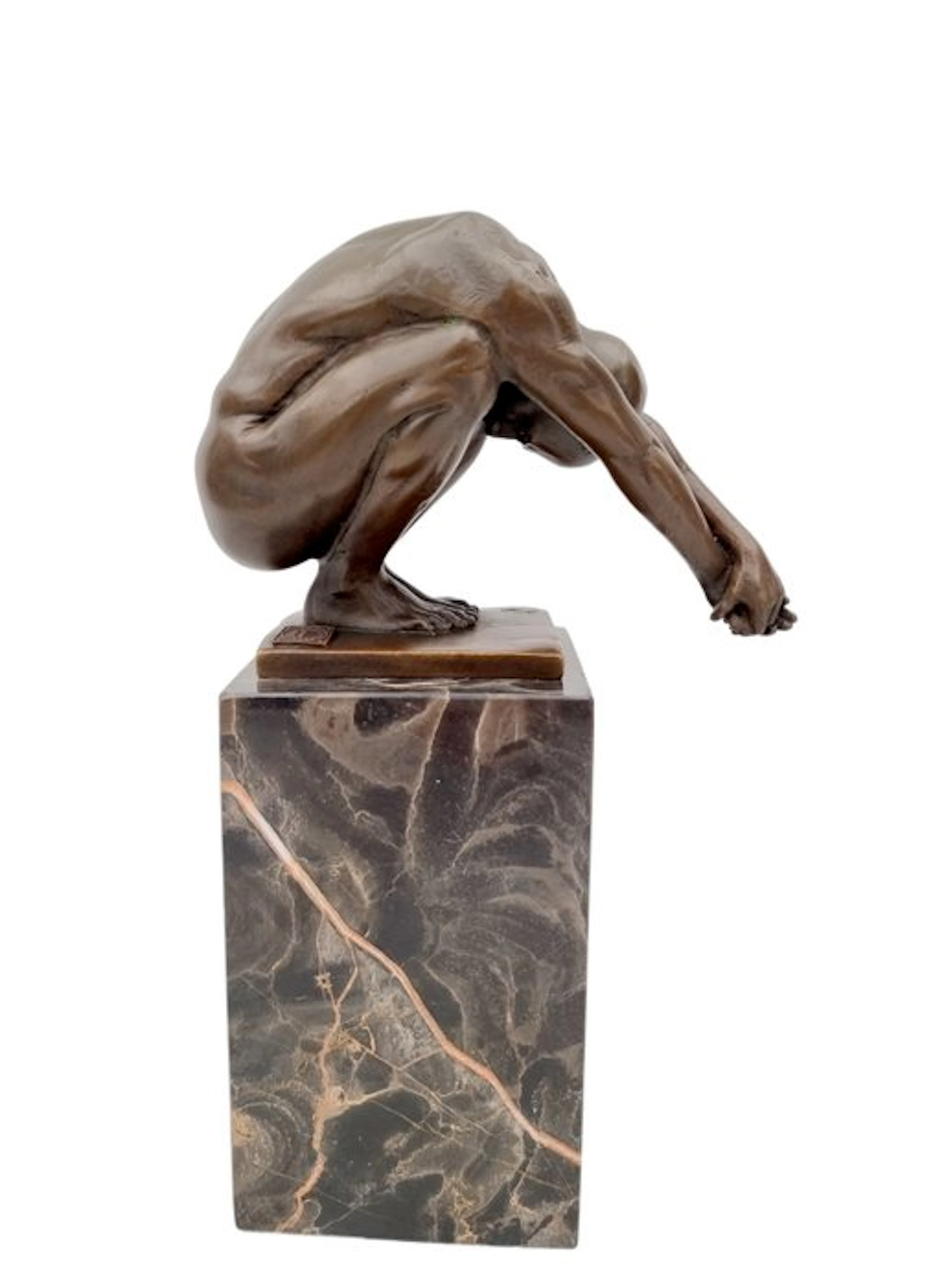 Figurine - The Dive - Bronze, Marble