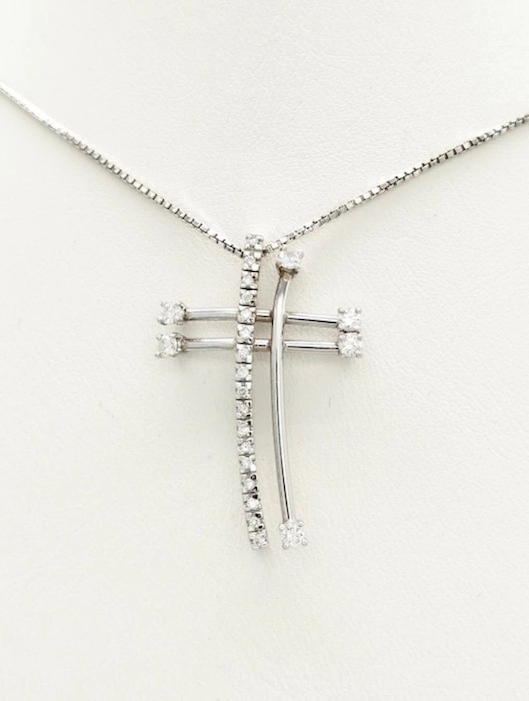 Necklace - 18 kt. White gold Diamond (Natural)