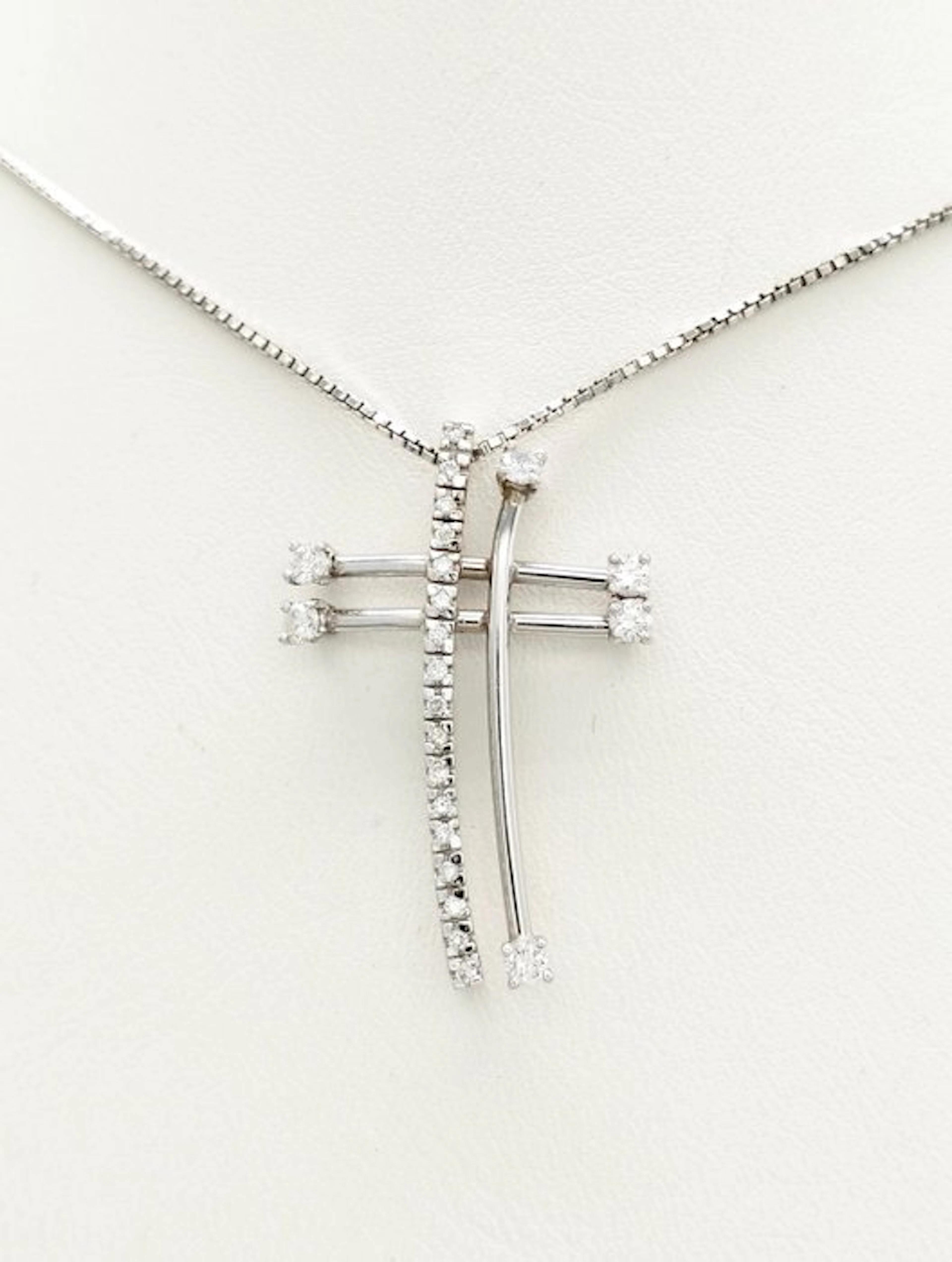 Necklace - 18 kt. White gold Diamond (Natural)
