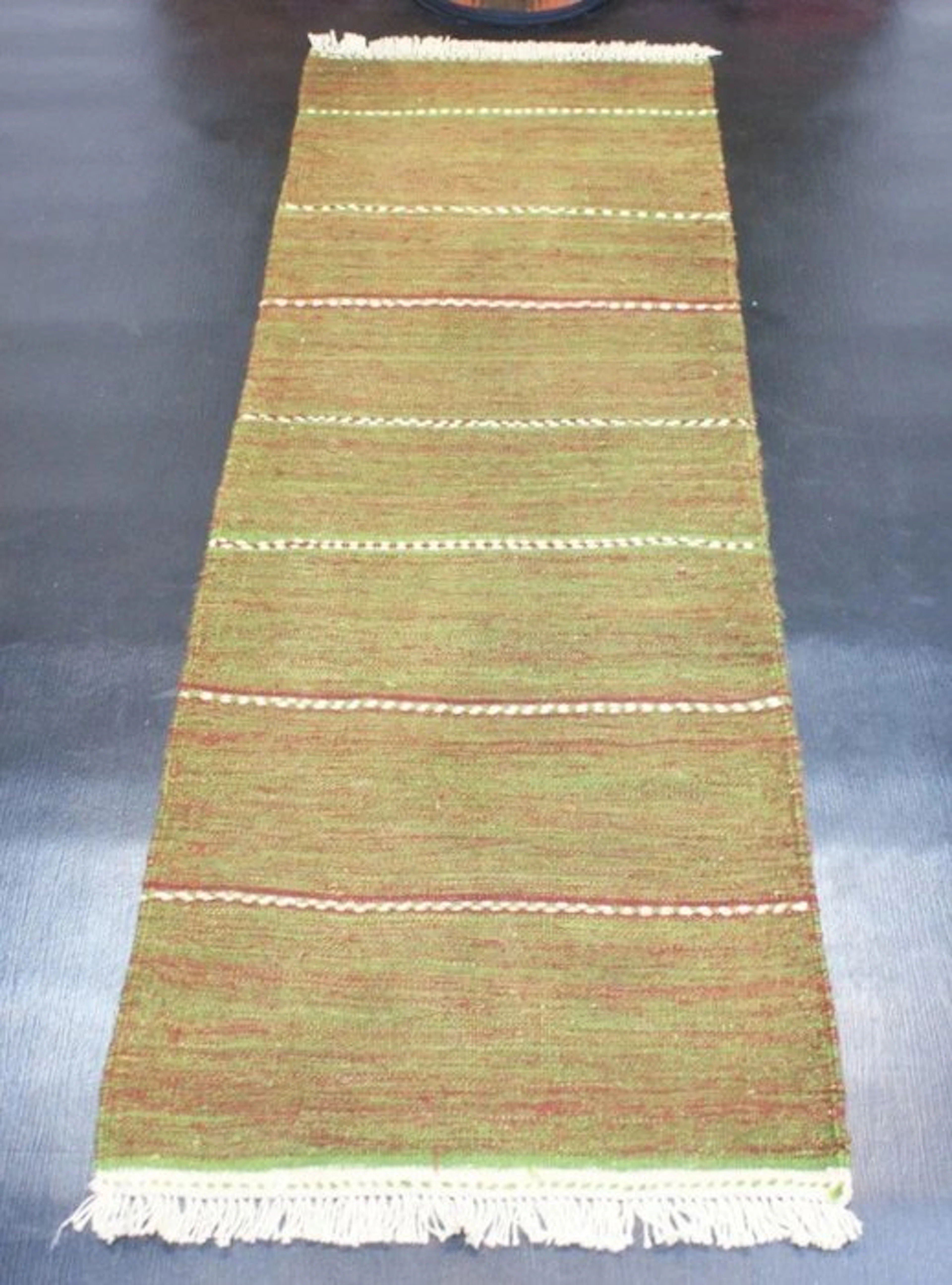 Handwoven Turkish vintage kilim rug runner