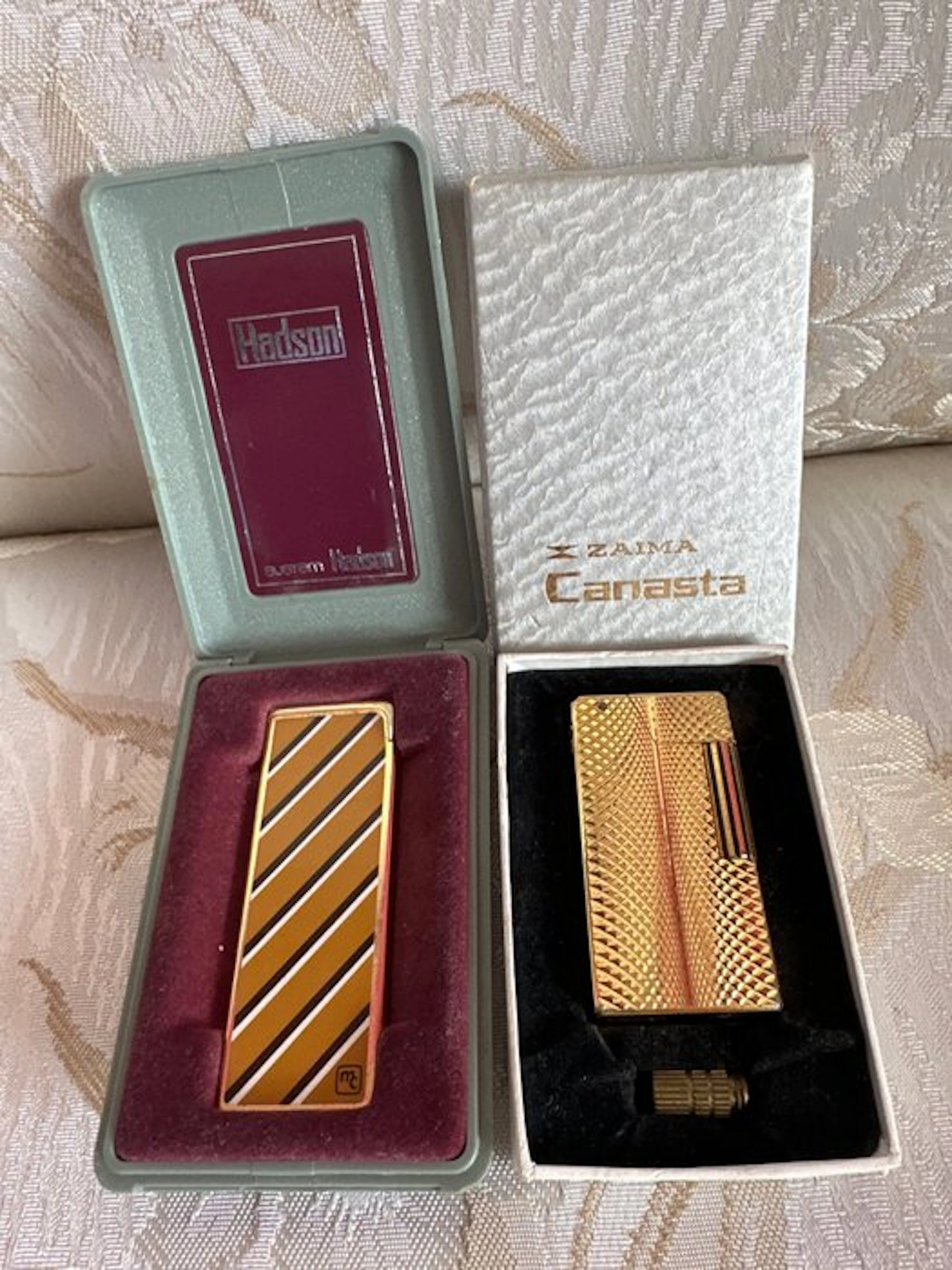 Zaima Canasta, Hadson - No reserve price - Lighter - Gold-plated - (2)