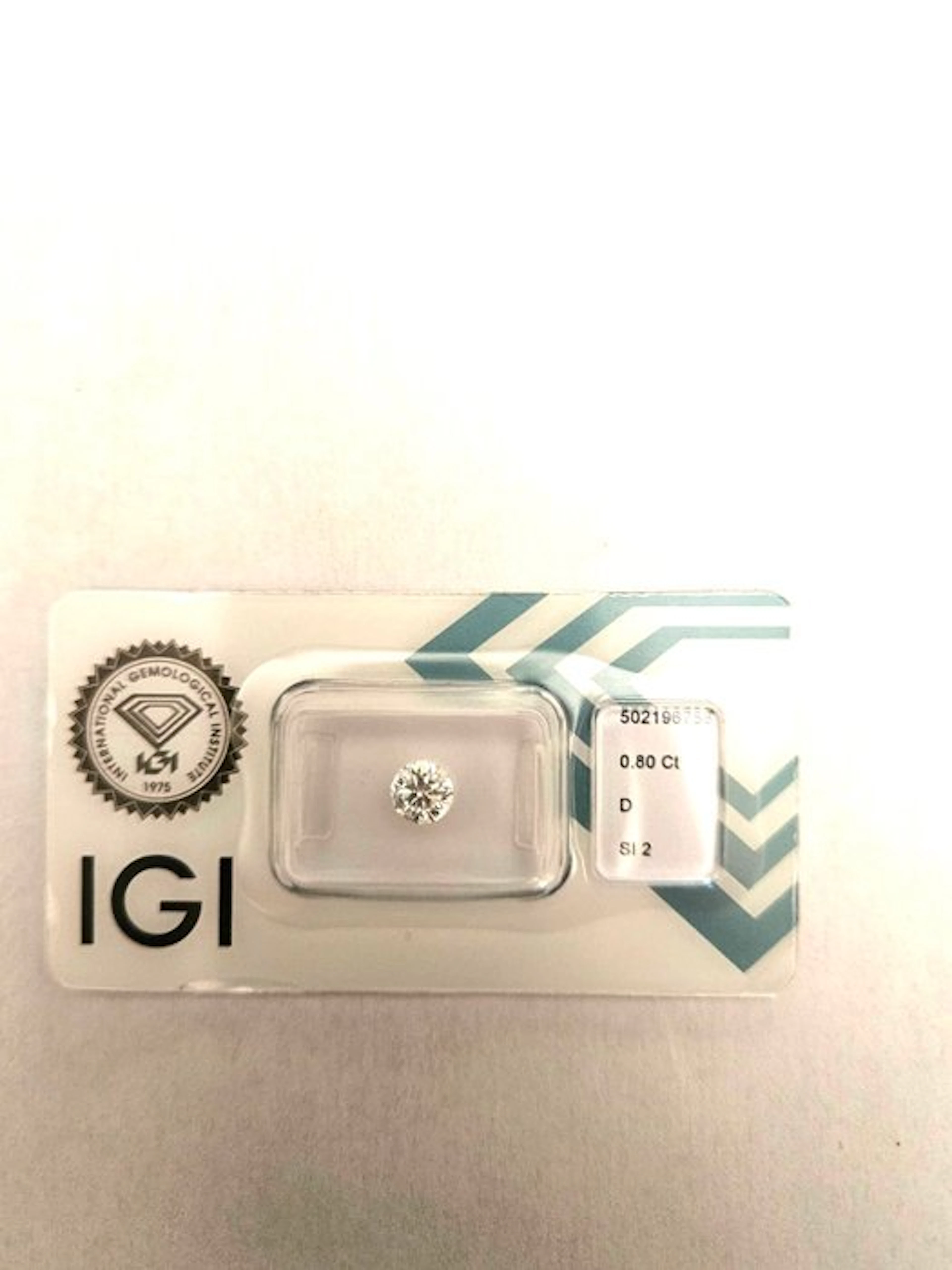 1 pcs Diamond (Natural) - 0.80 ct - Round - D...