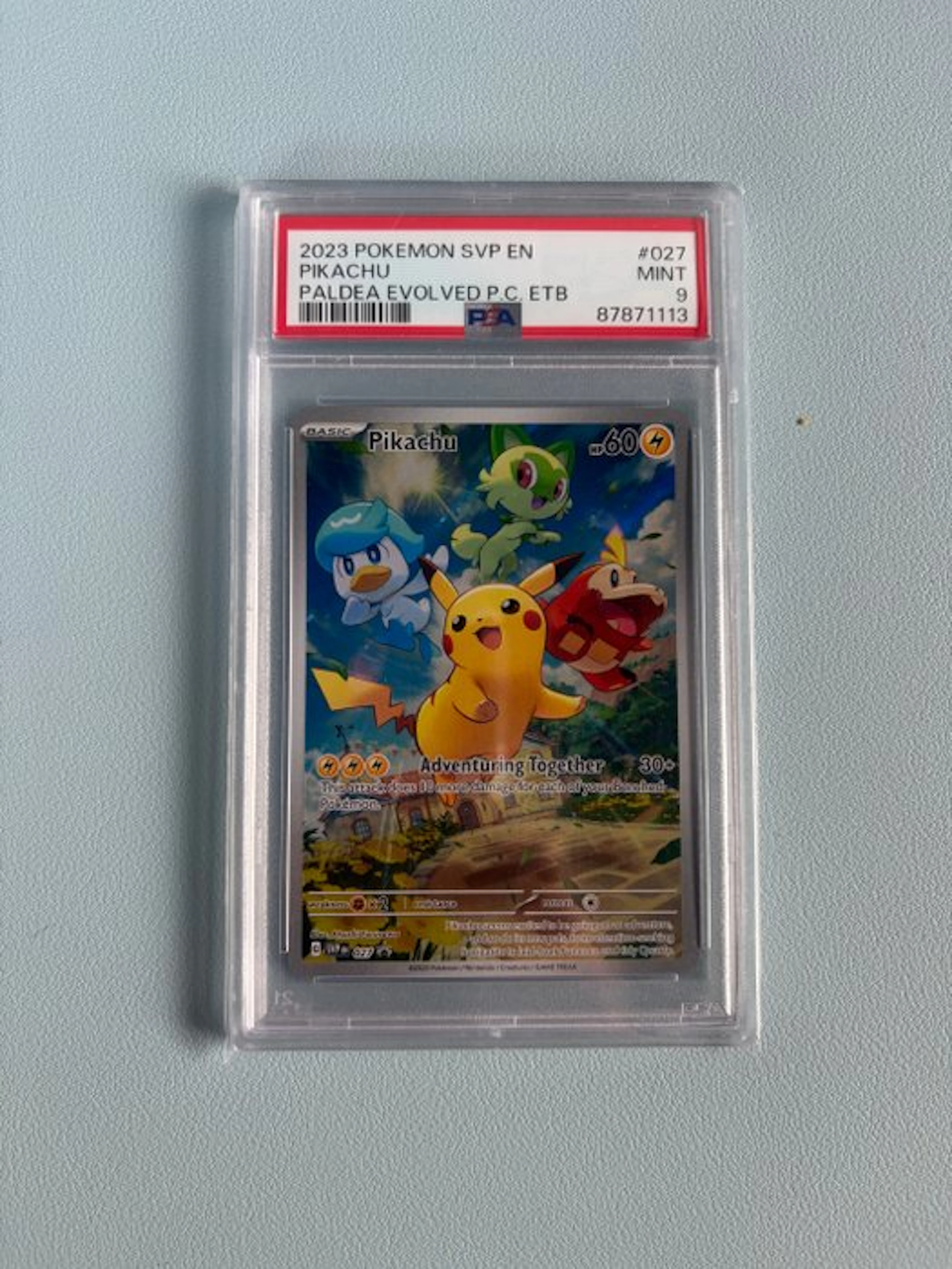 Pokémon - 1 Graded card - Pikachu 027 Foil