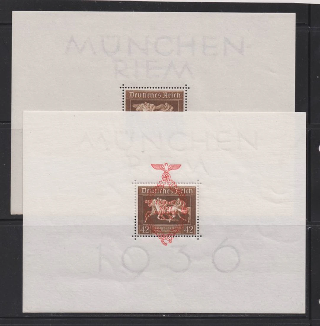 German Empire 1936/1937 - both "Riem" blocks - Michel Bl. 4, 10