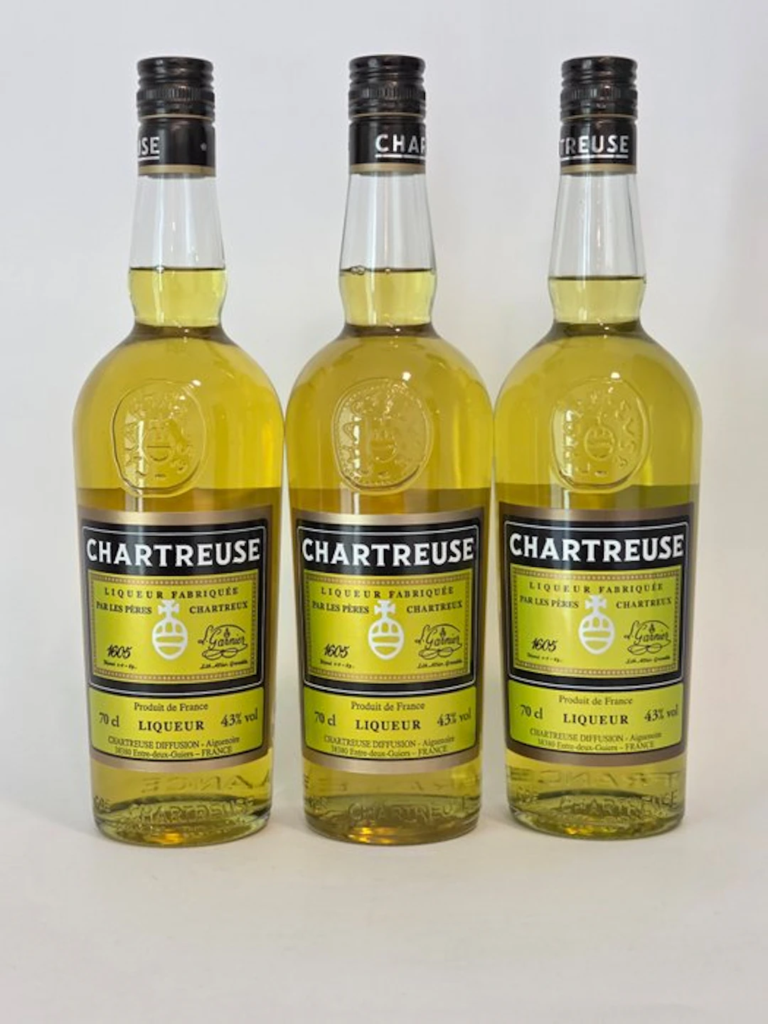 Chartreuse - Yellow - Aiguenoire - b. 2022, 2023, 2024 - 70cl - 3 bottles
