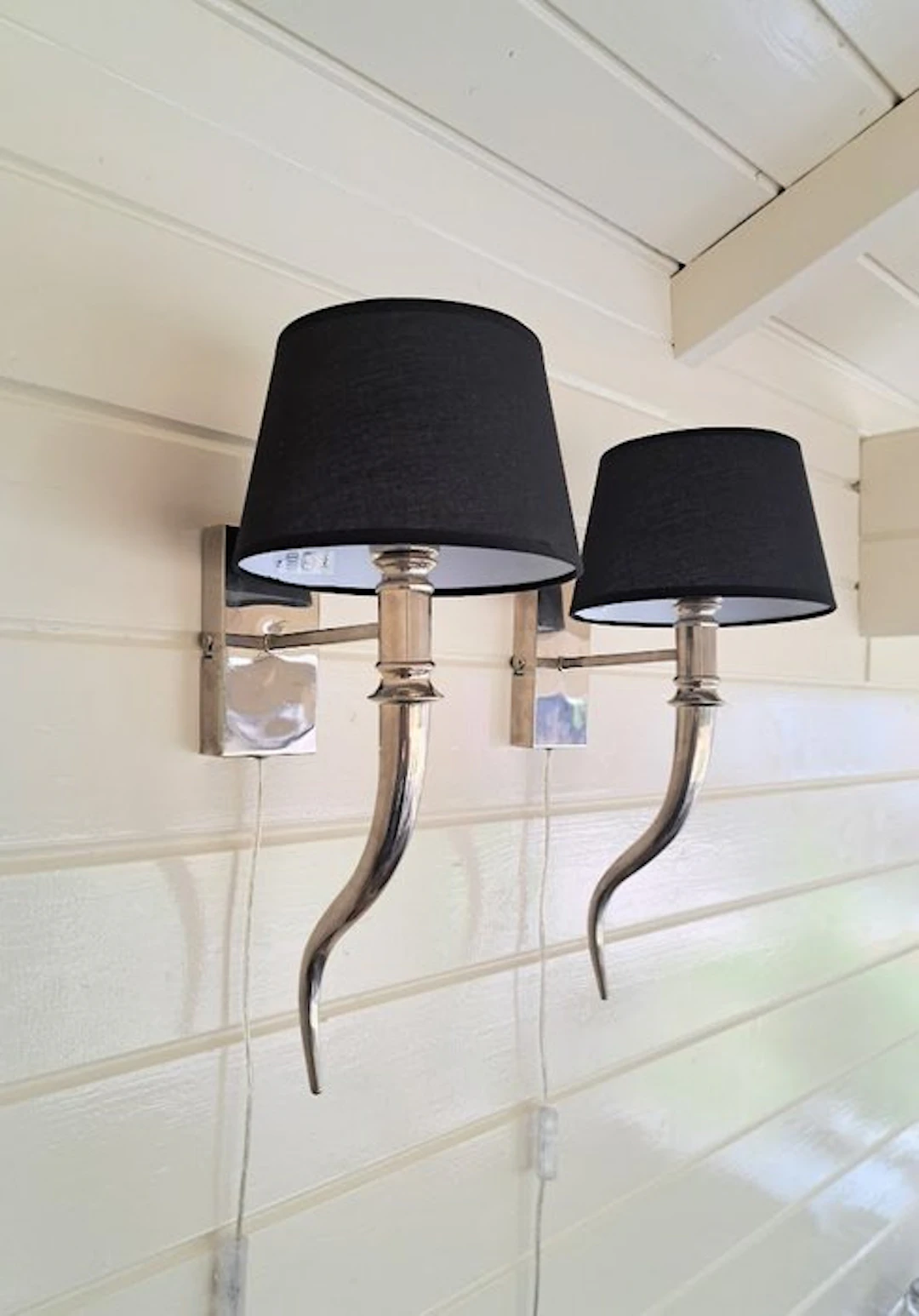 Wall lamp - Chrome-plated metal - Exclusive wall lamp set