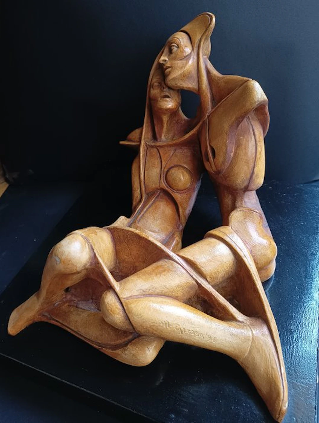 Sculpture, cortocircuito emotivo - 30 cm - Terracotta - 1990