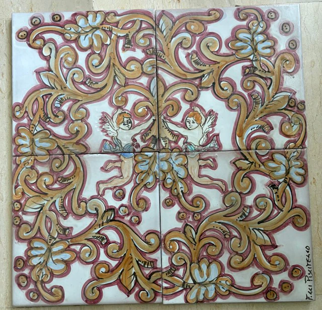 Tile - Fratelli Piscitello - 1960-1970 - Hand-painted...