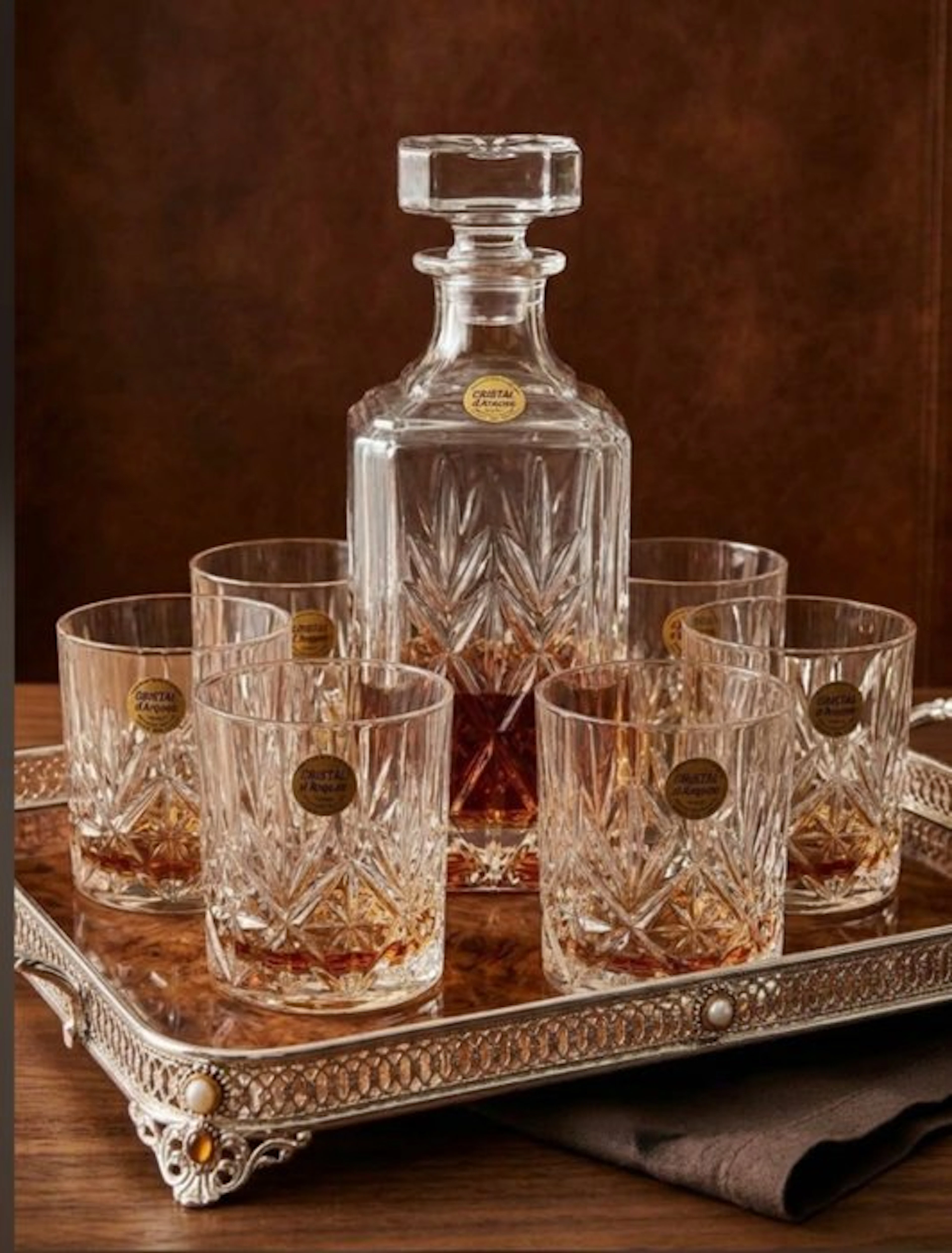 Cristal d'Arques - Table service - Danube - Cristallo 24% PbO - Whiskey