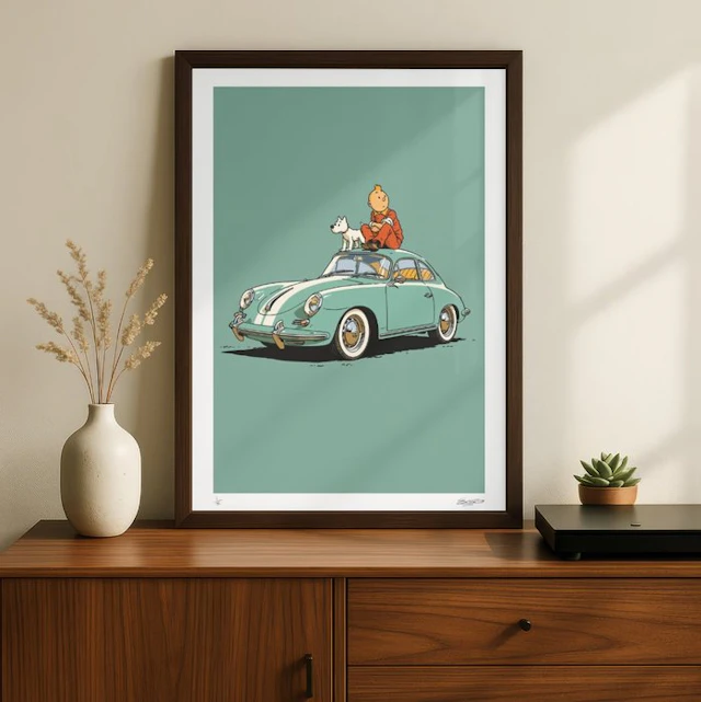 EGO - TINTIN, MILOU 911 – 5/5 SIGNÉE COA - 40x60 cm