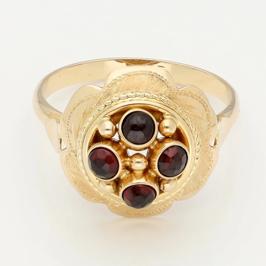 Ring - 14 kt. Yellow gold - Garnet