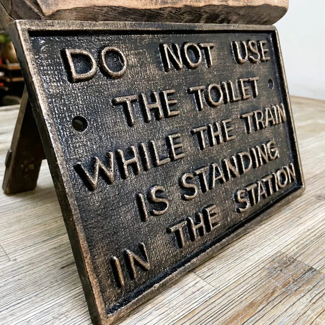 Plaque - Railroad sign - Cast iron