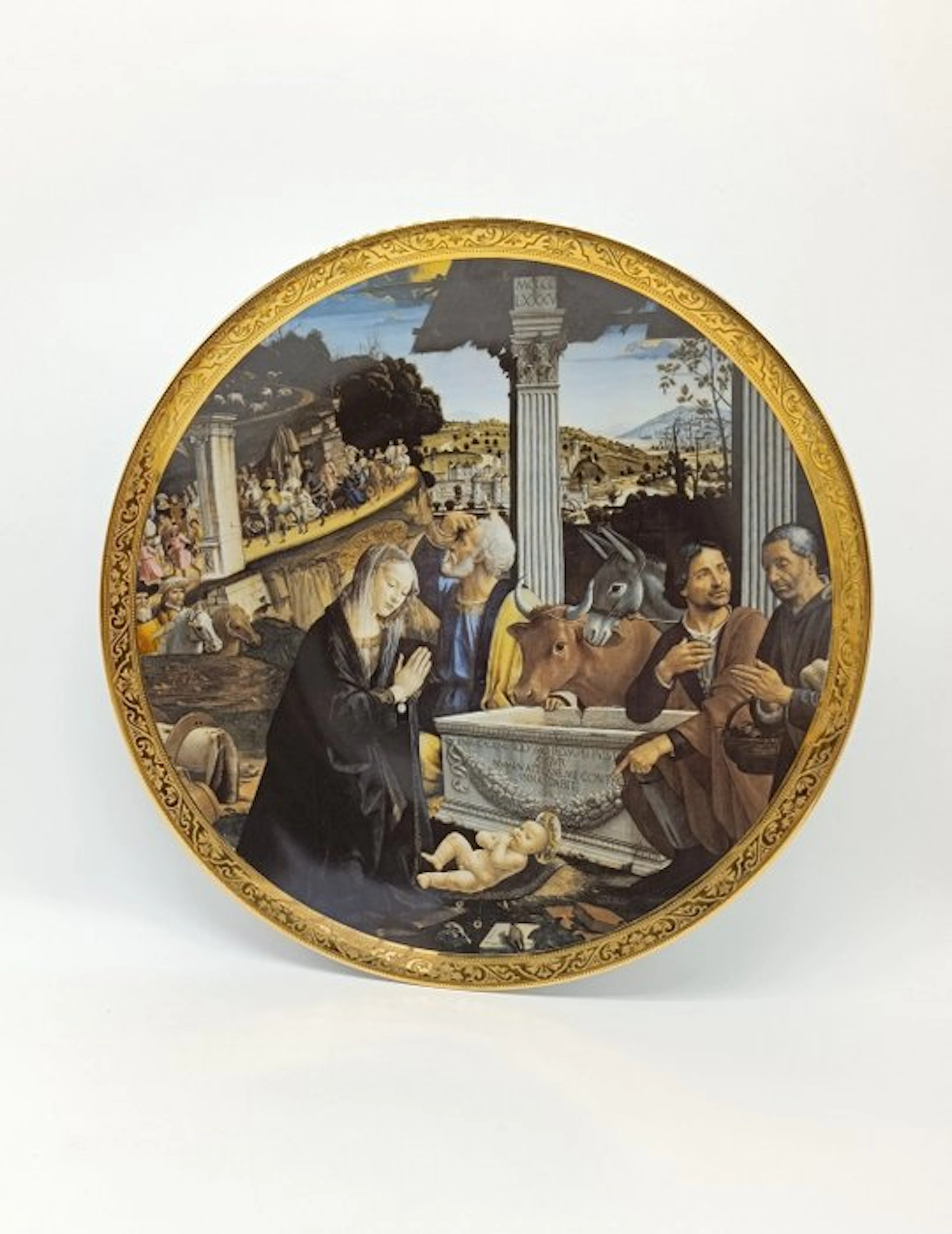 Limoges - Dish - Porcelain - Adoration of the Magi
