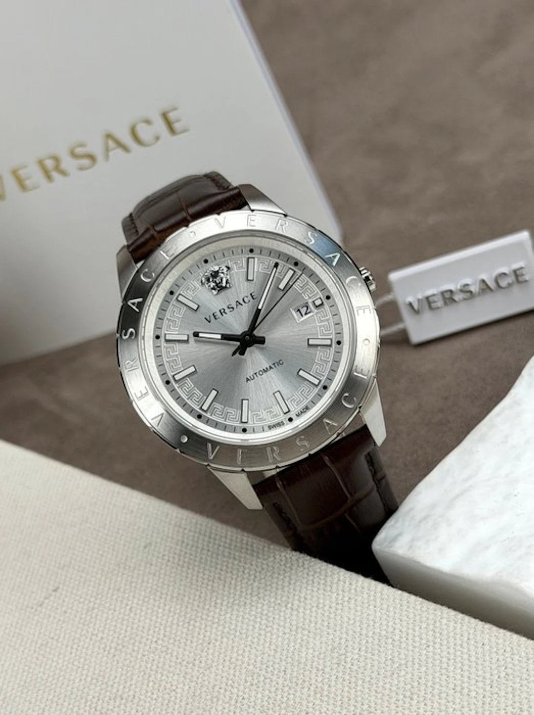 Versace - Univers Automatic Date Silver - VE2D001 21 - Men - 2020-2025