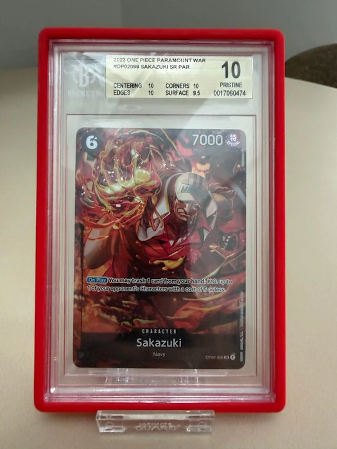Bandai - 1 Graded card - One Piece - Sakazuki OP02-99...
