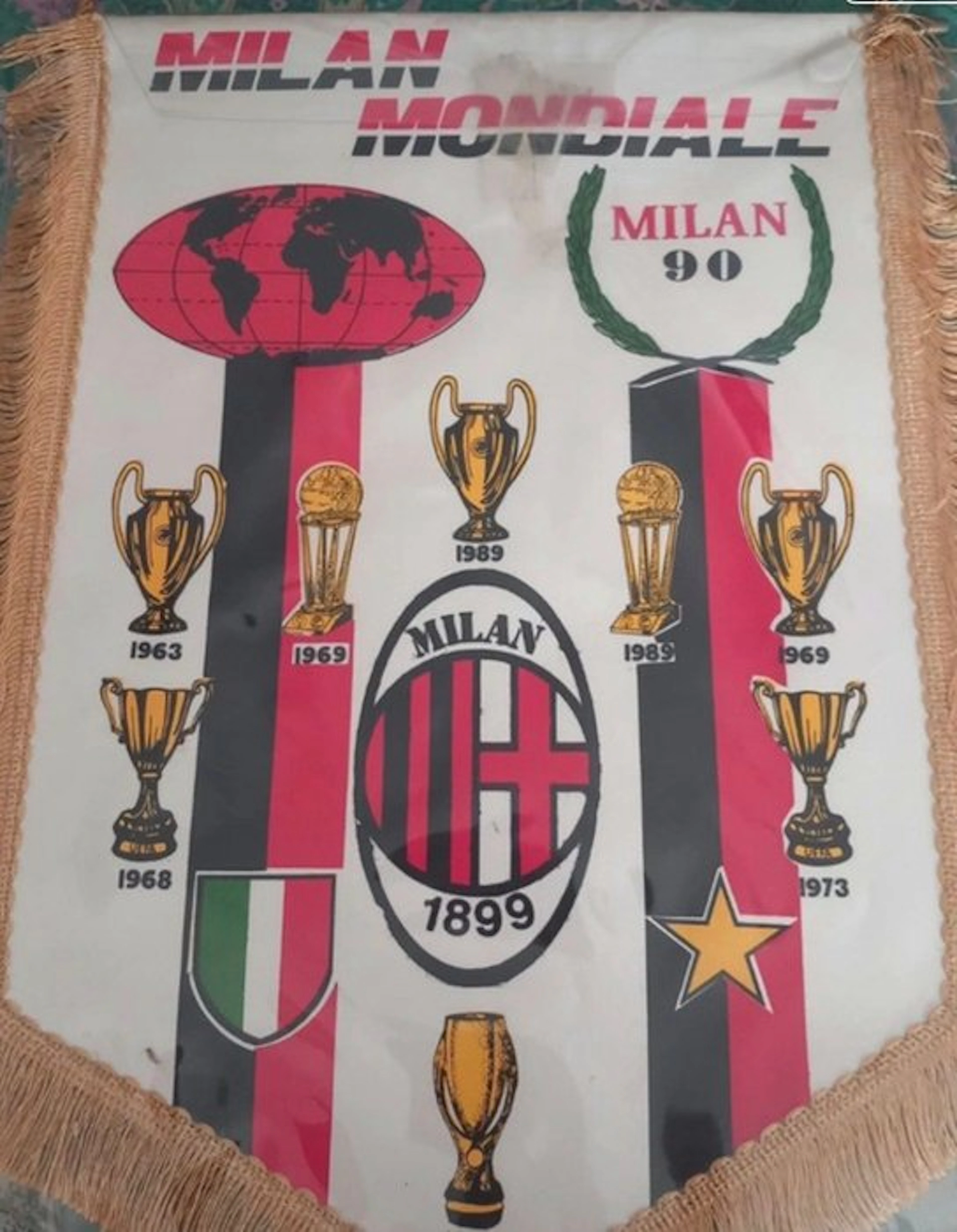 AC Milan - Calcio - 1990 - Flag / pennant