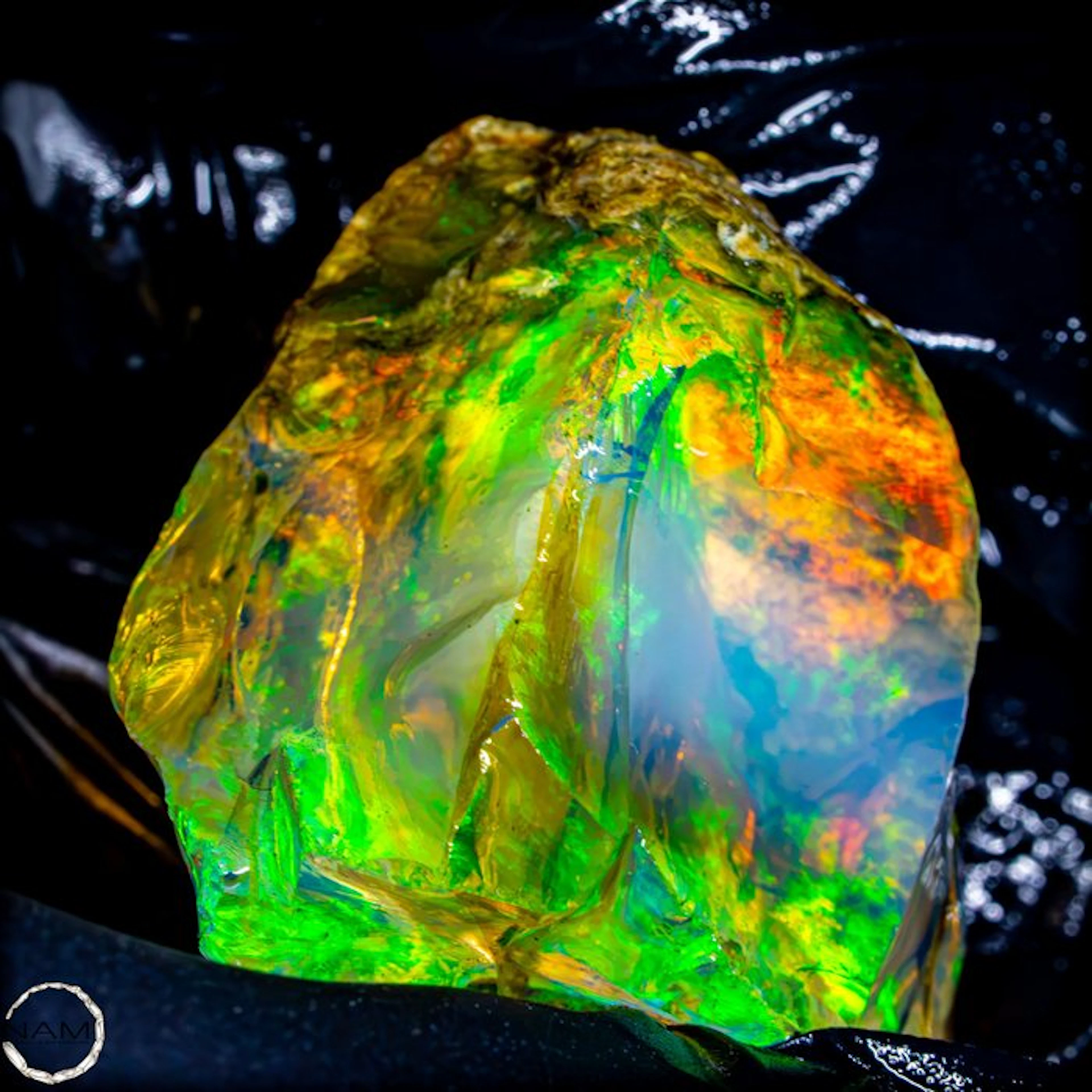 Natural crystal opal – vibrant play of color – created by...
