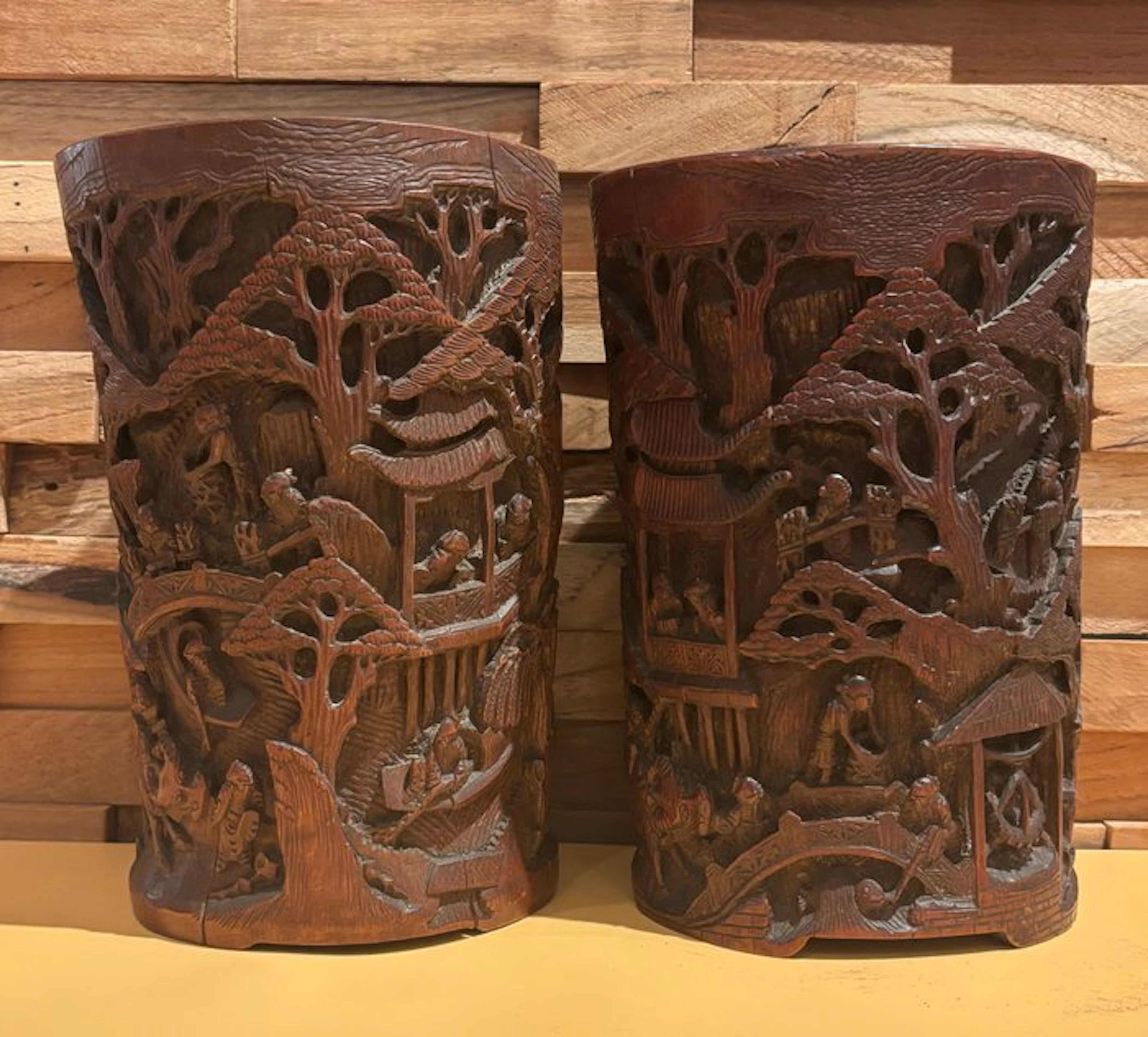 Brush pot (2) - Bamboo