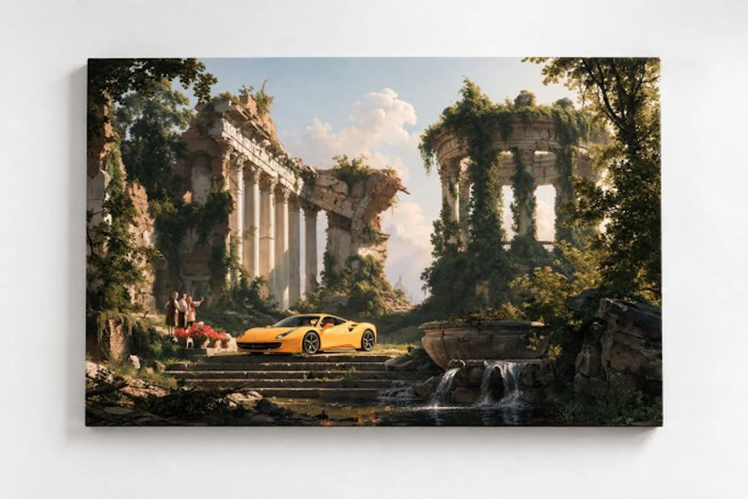 EGO - Ferrari in the Lost Empire – Canvas 1/1 – 61 × 90 cm XL