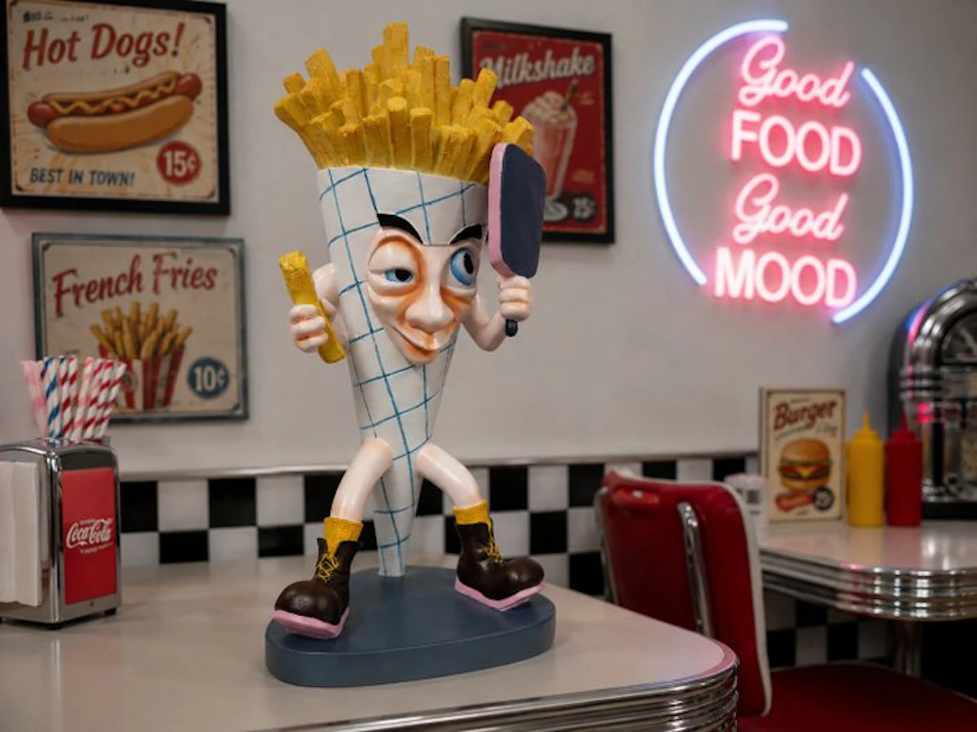 Statue, Belgium paper cone for fries - 44 cm - polyresin