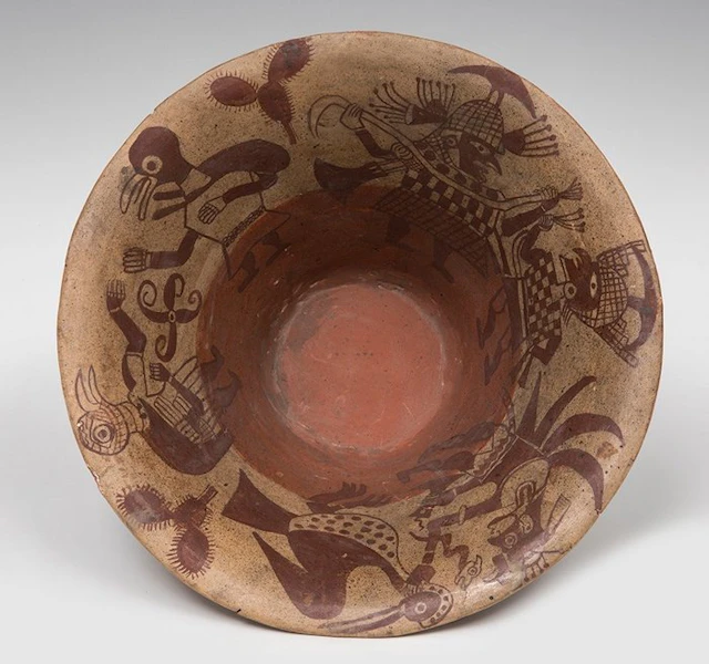 Pre-Columbian - Moche Ceramic Florero Vessel with...