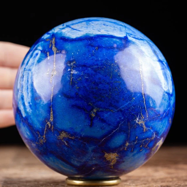 AAA Quality - Lapis Lazuli Sphere - Natural Deep Blu...