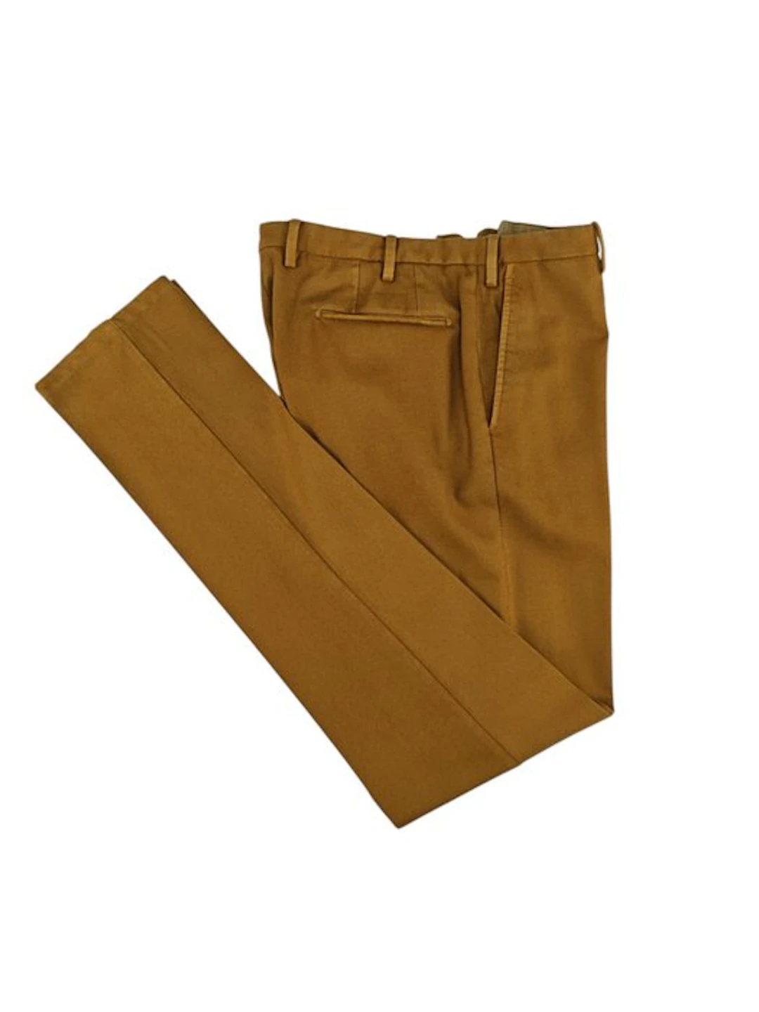 SANTANIELLO - 48 IT - Dress Pant Mustard Washed Wool...