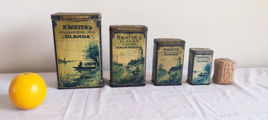 Kwatta "Olanda" Cacao - Tin box (5) - Complete original...