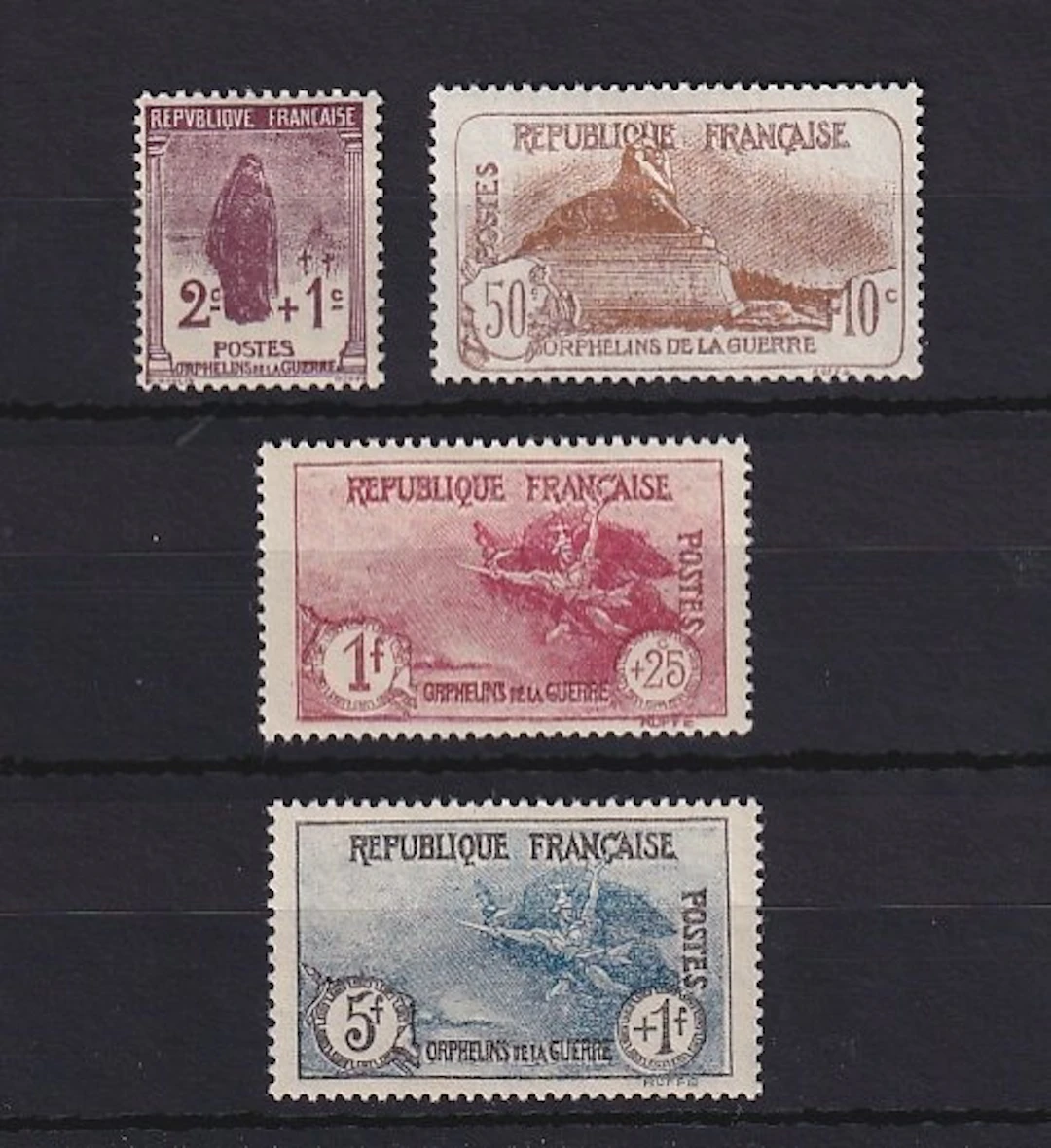France 1926/1927 - série complète des orphelins - Yvert n°229/232
