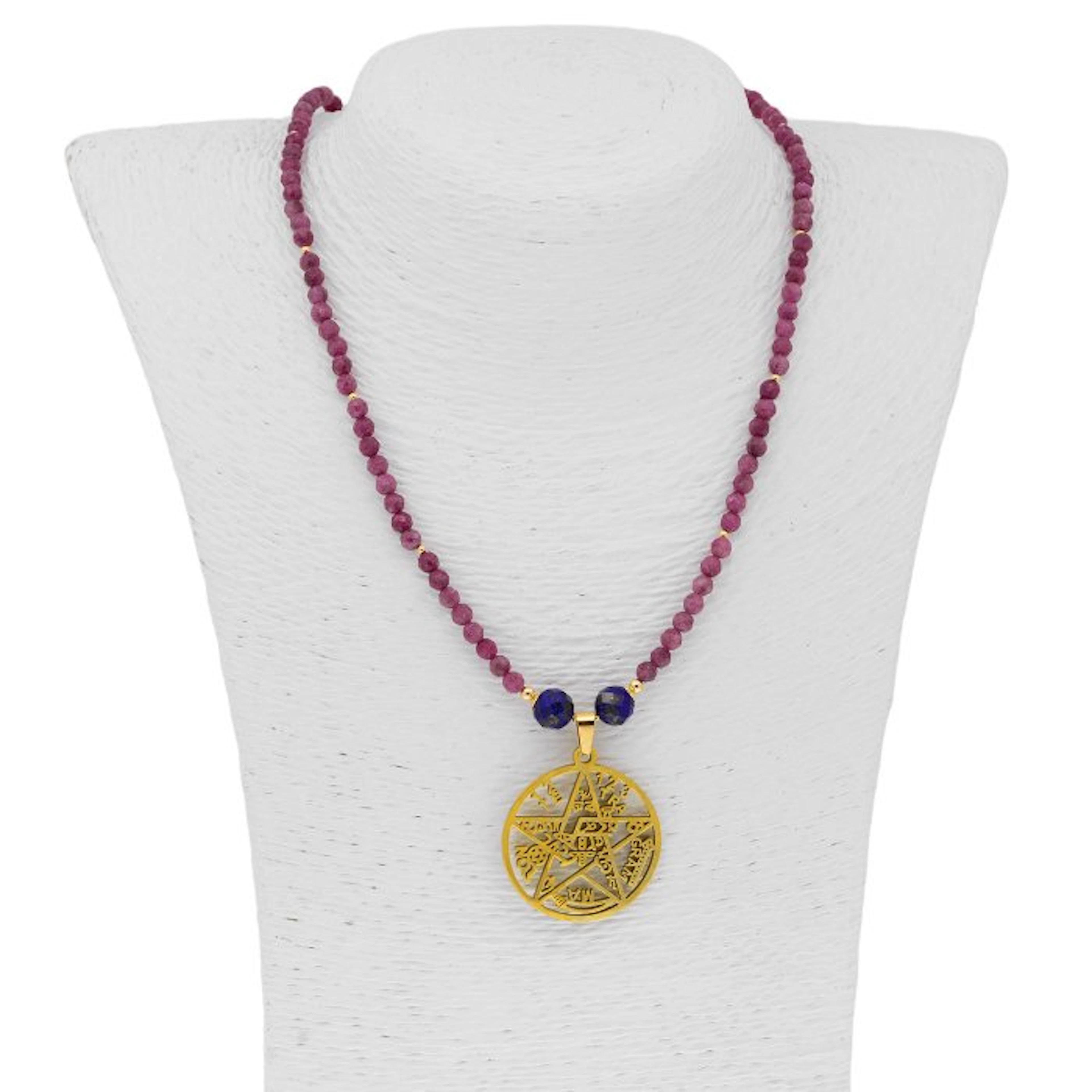 Ruby - Steel - Necklace