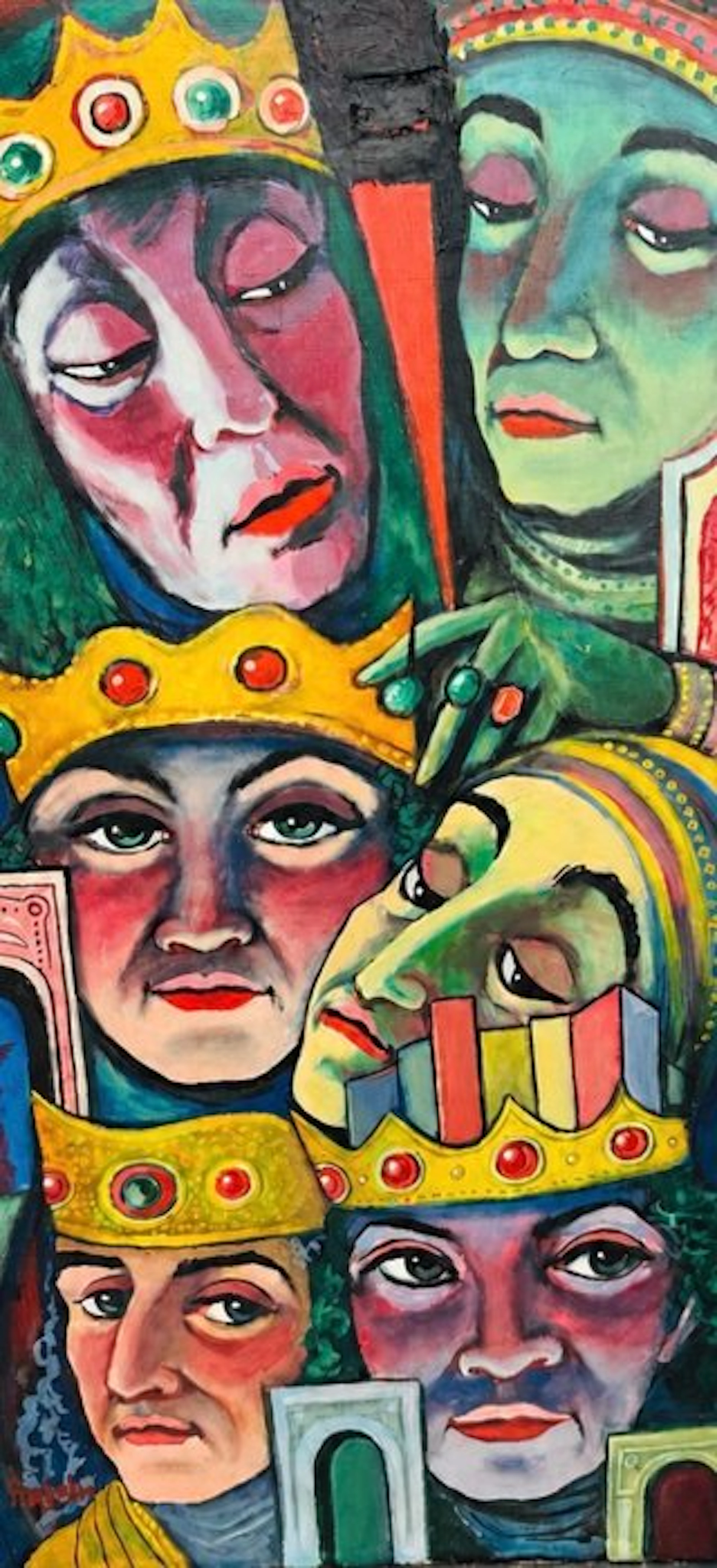 Fred Anselm (1922-2005) - Bekrönte Köpfe; Stilistisch n. Emil Nolde