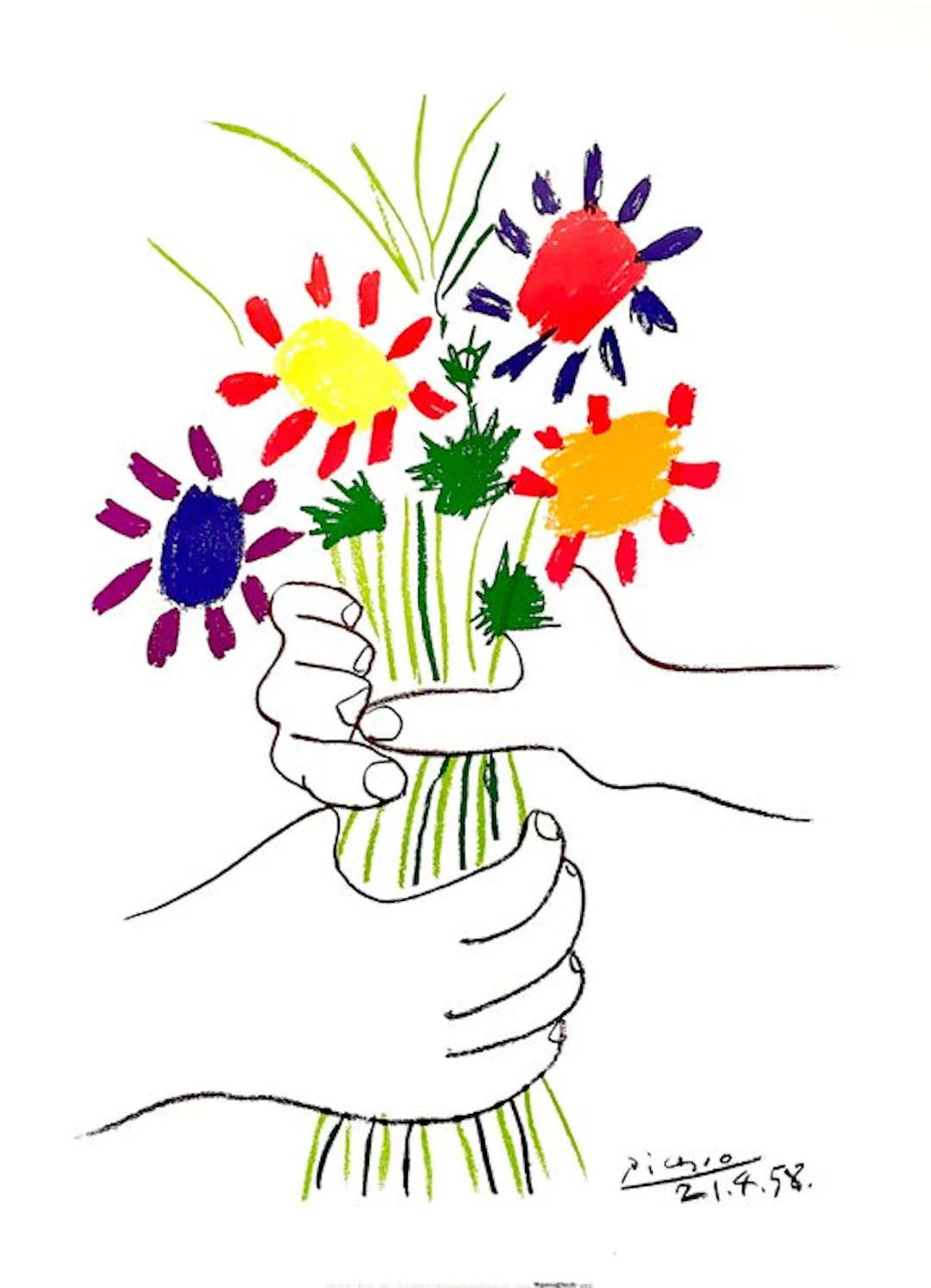Pablo Picasso (after) - Le Bouquet de l’amitié - Offset...