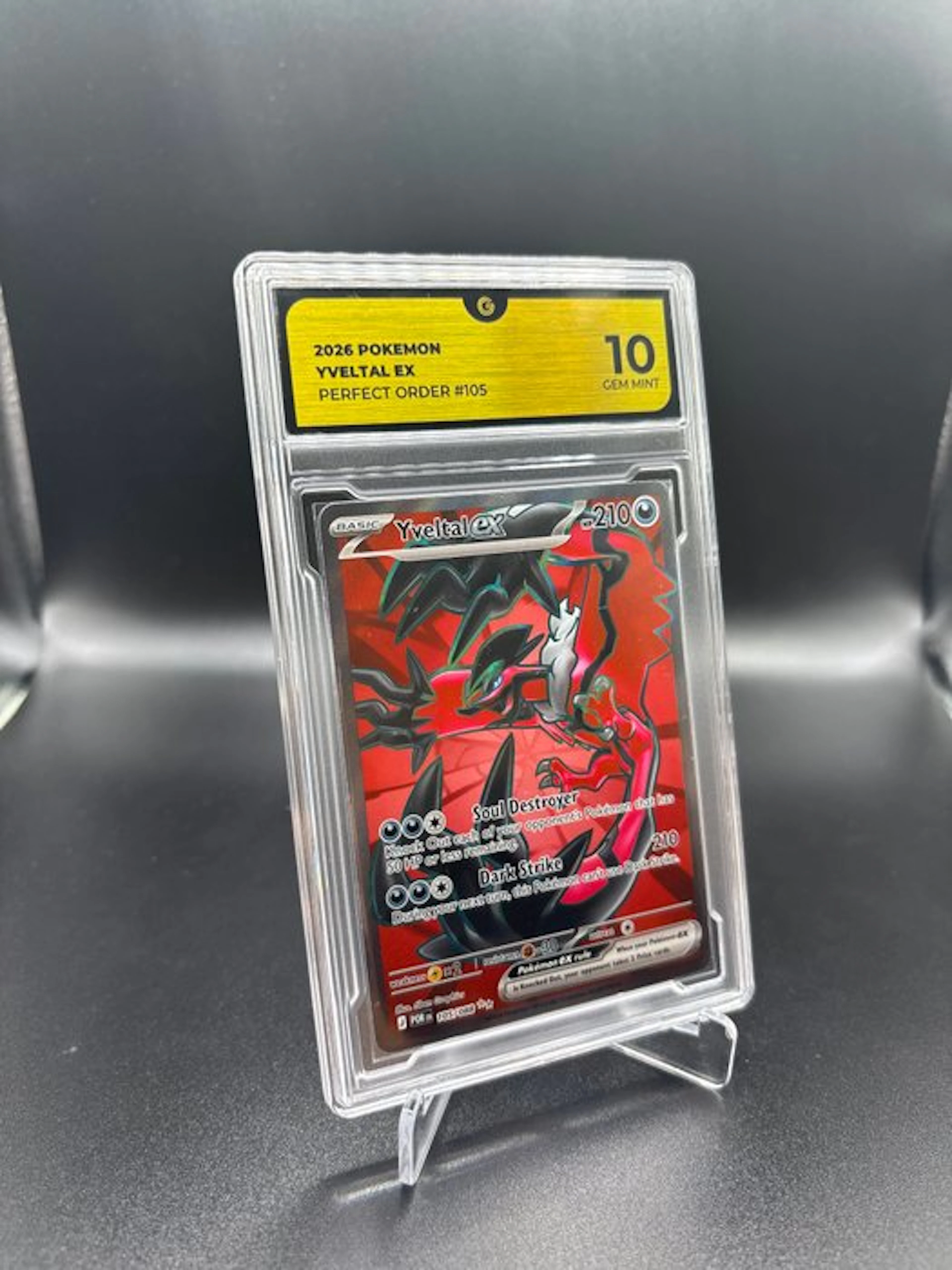 Pokémon - 1 Graded card Yveltal Ex 105 Perfect Order - GG 10