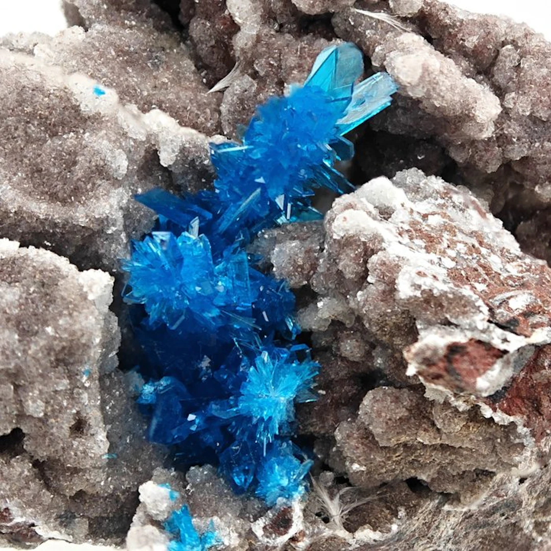 Rarest electric-blue pentagonite