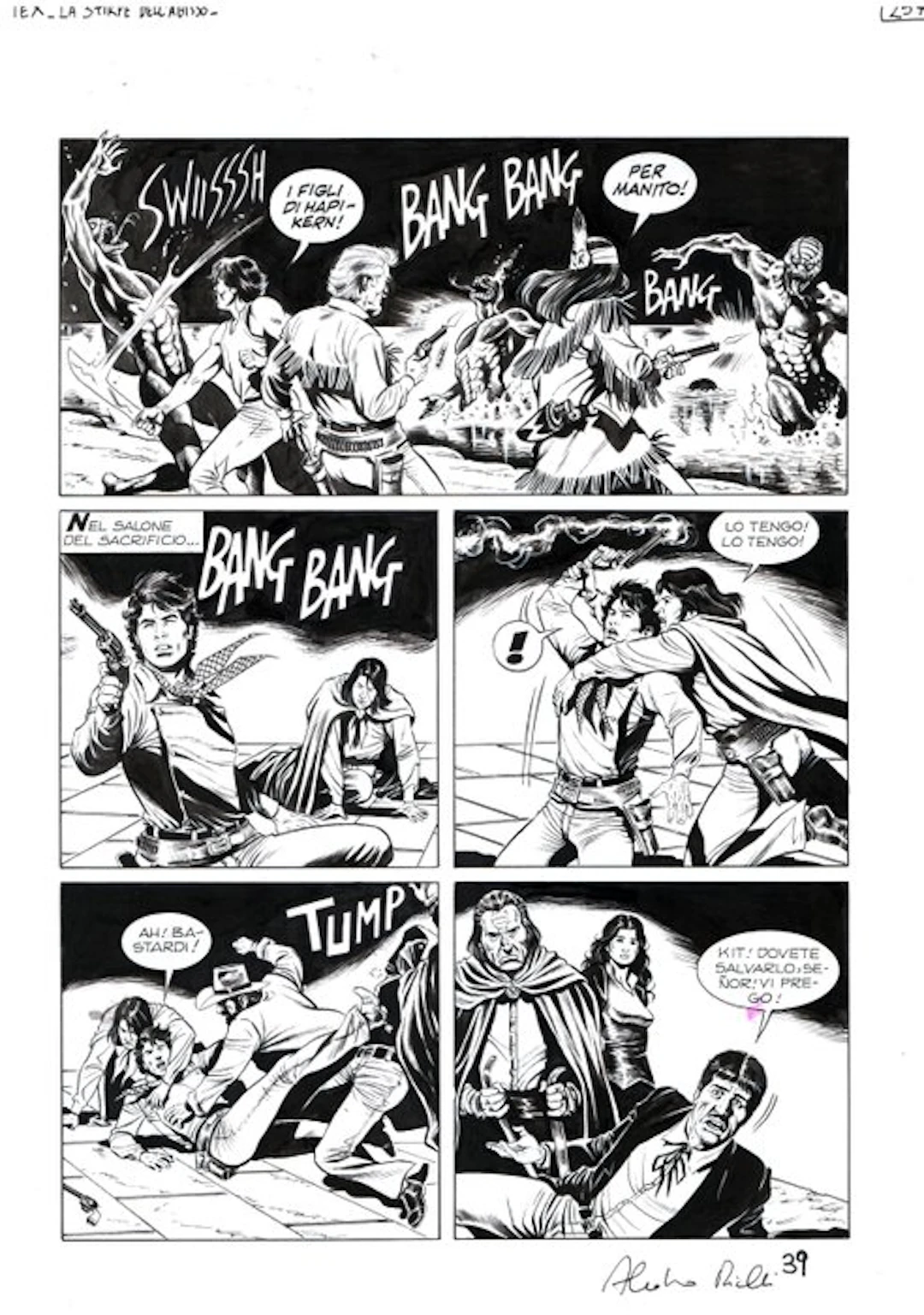 Piccinelli, Alessandro - 1 Original page - Tex #651 - "Luna insanguinata"