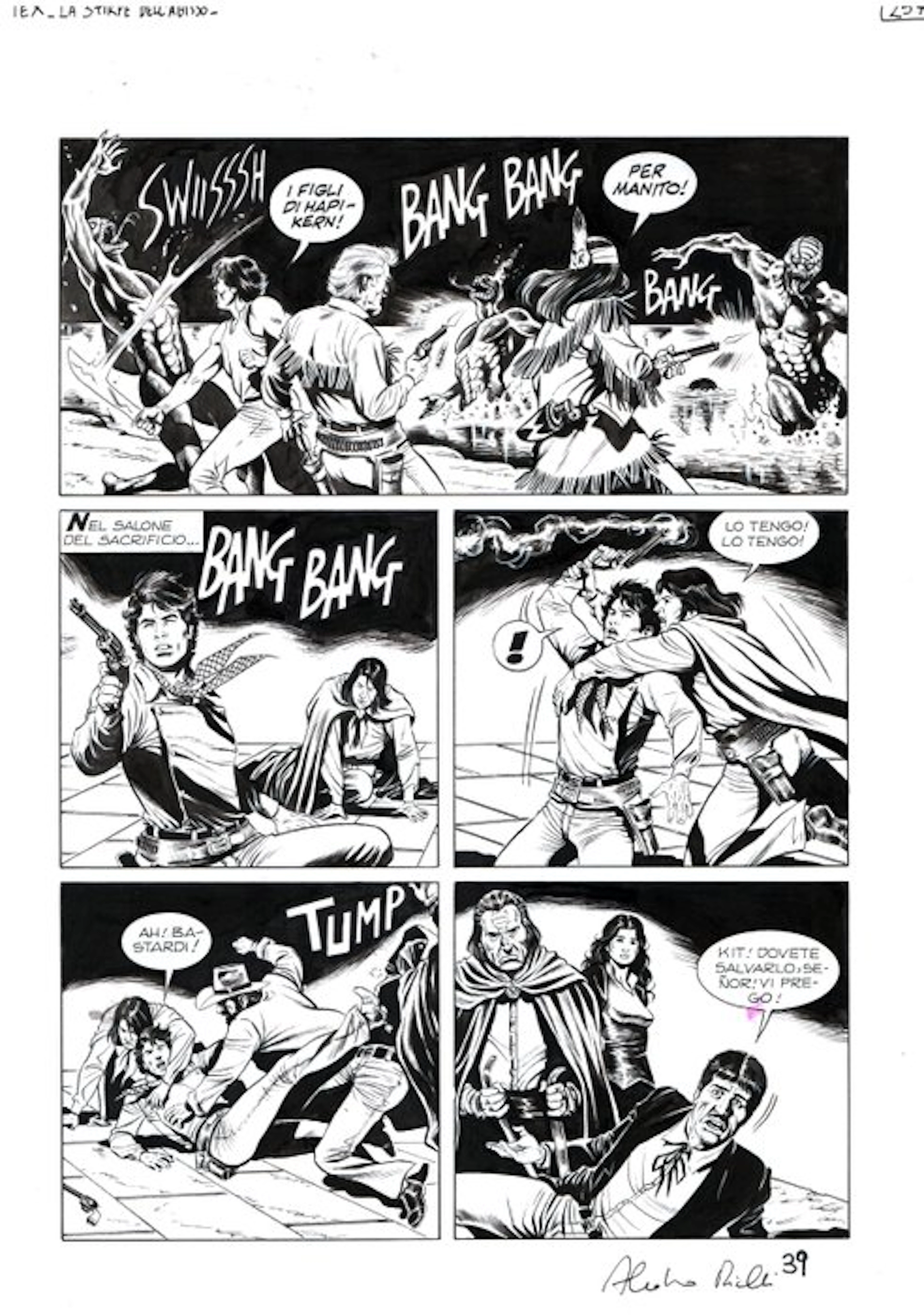 Piccinelli, Alessandro - 1 Original page - Tex #651 - "Luna insanguinata"
