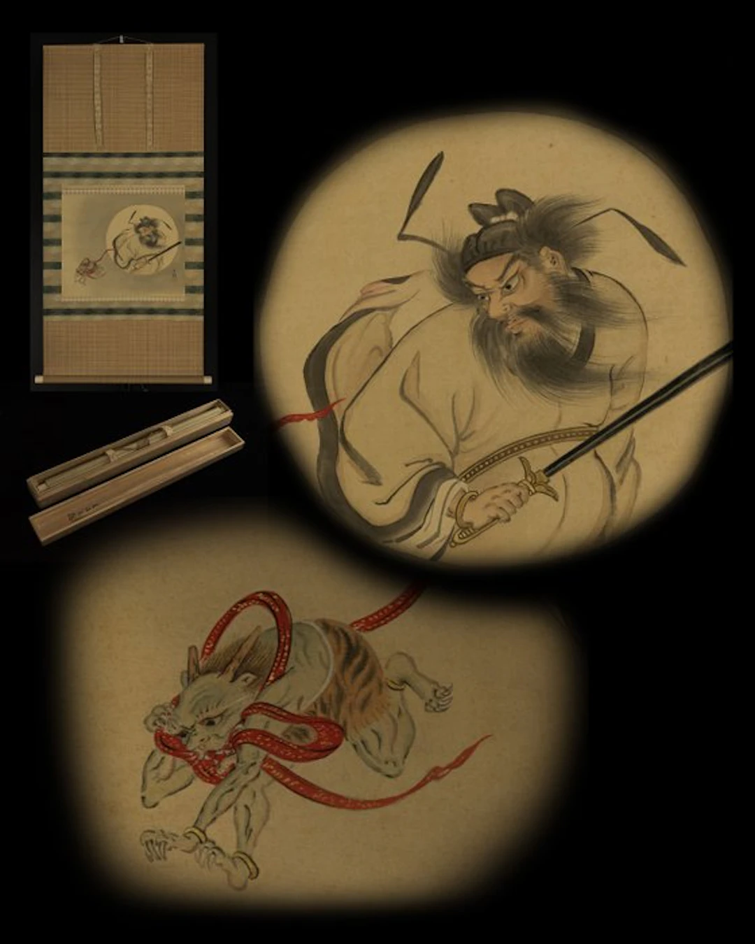 Shōki 鍾馗 — Demon Queller and the Red Sash - Textiles...