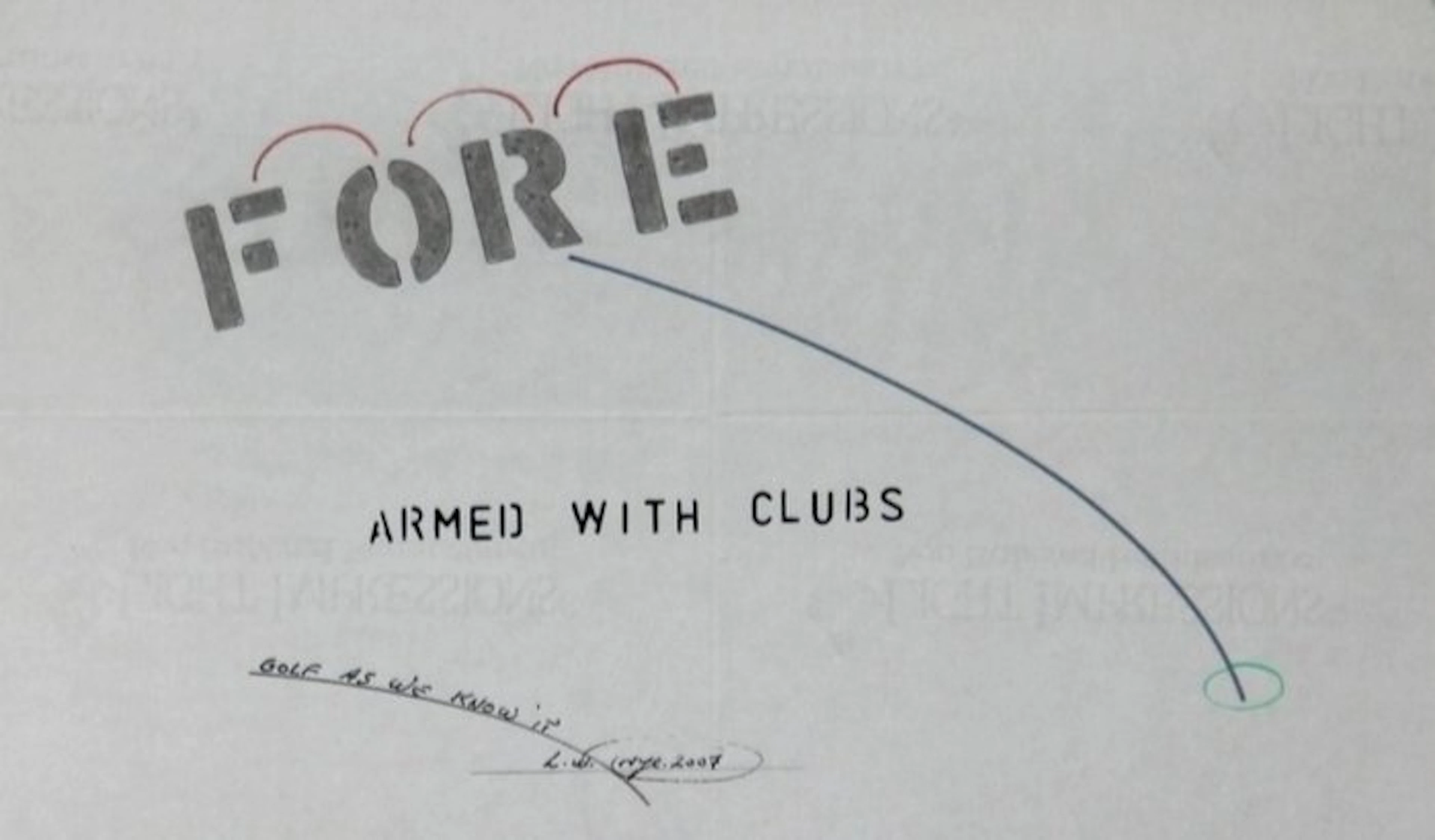 Lawrence Weiner (1942) - Golf as we know it