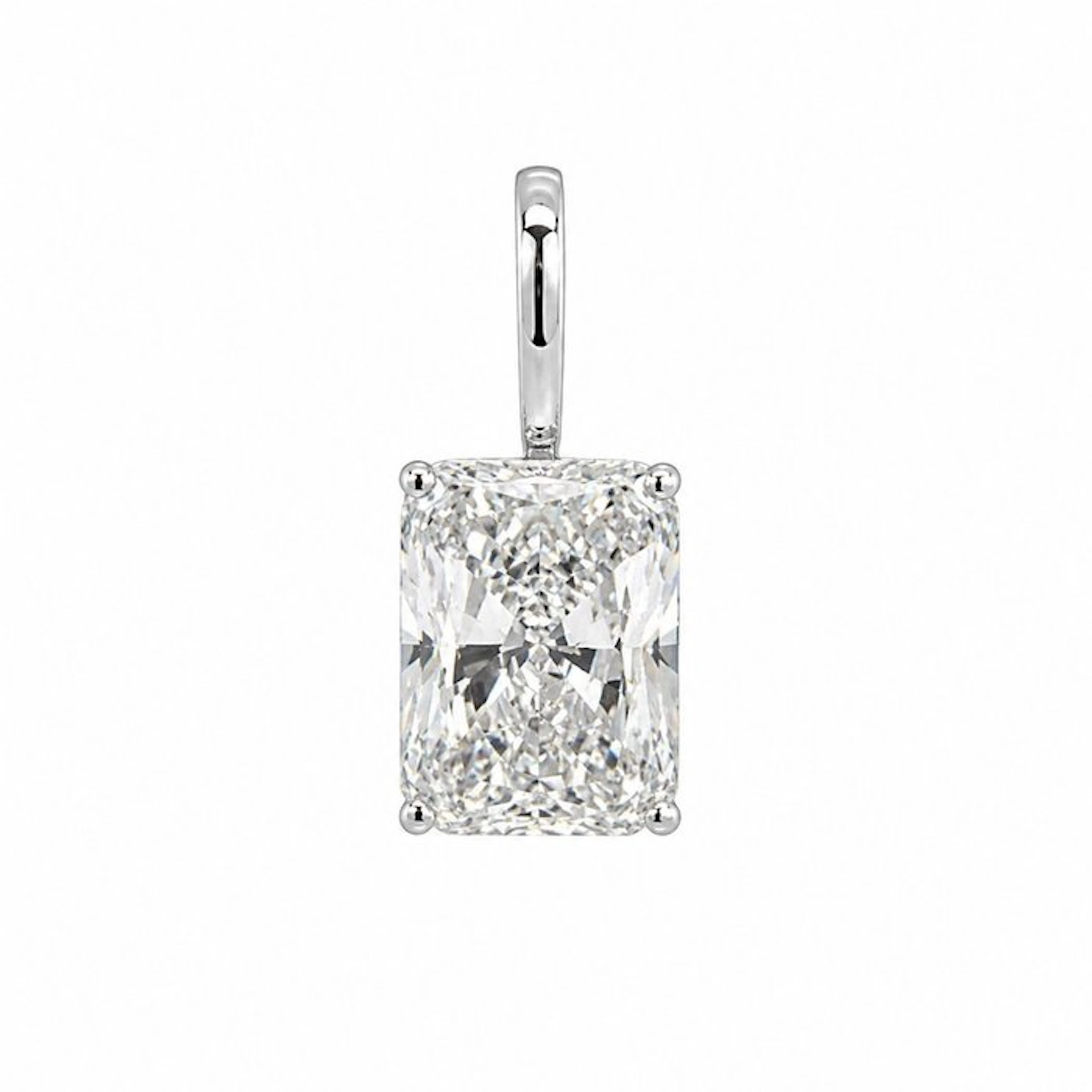 No reserve price - Pendant - 14 kt. White gold - 4.01ct. tw. Diamond