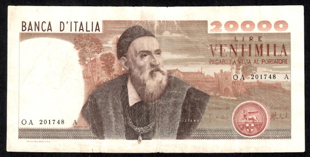 Italy. - 20.000 Lire 1975 "Tiziano" - Gigante BI 77A...