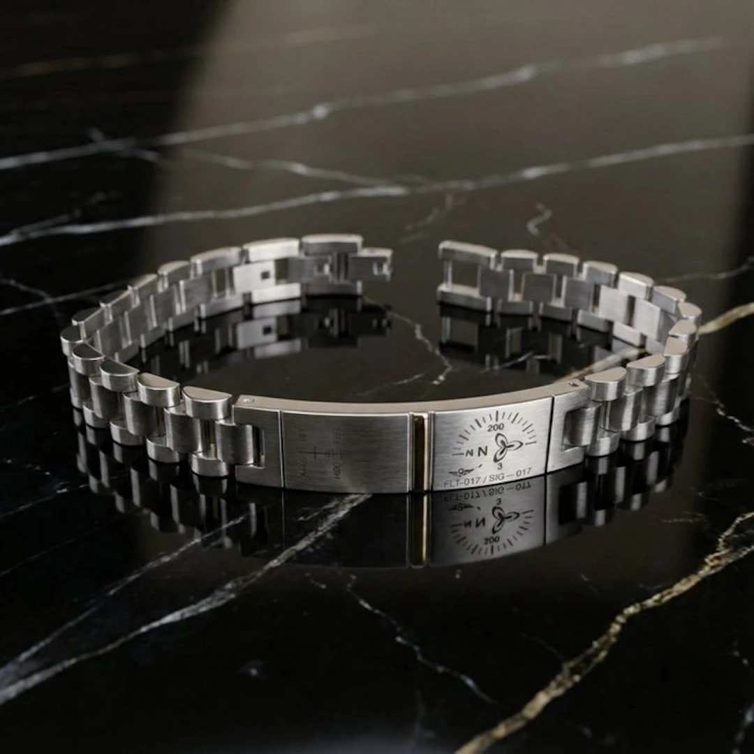 18 kt. - Base bracelet in surgical steel, Yellow gold - Bracelet -