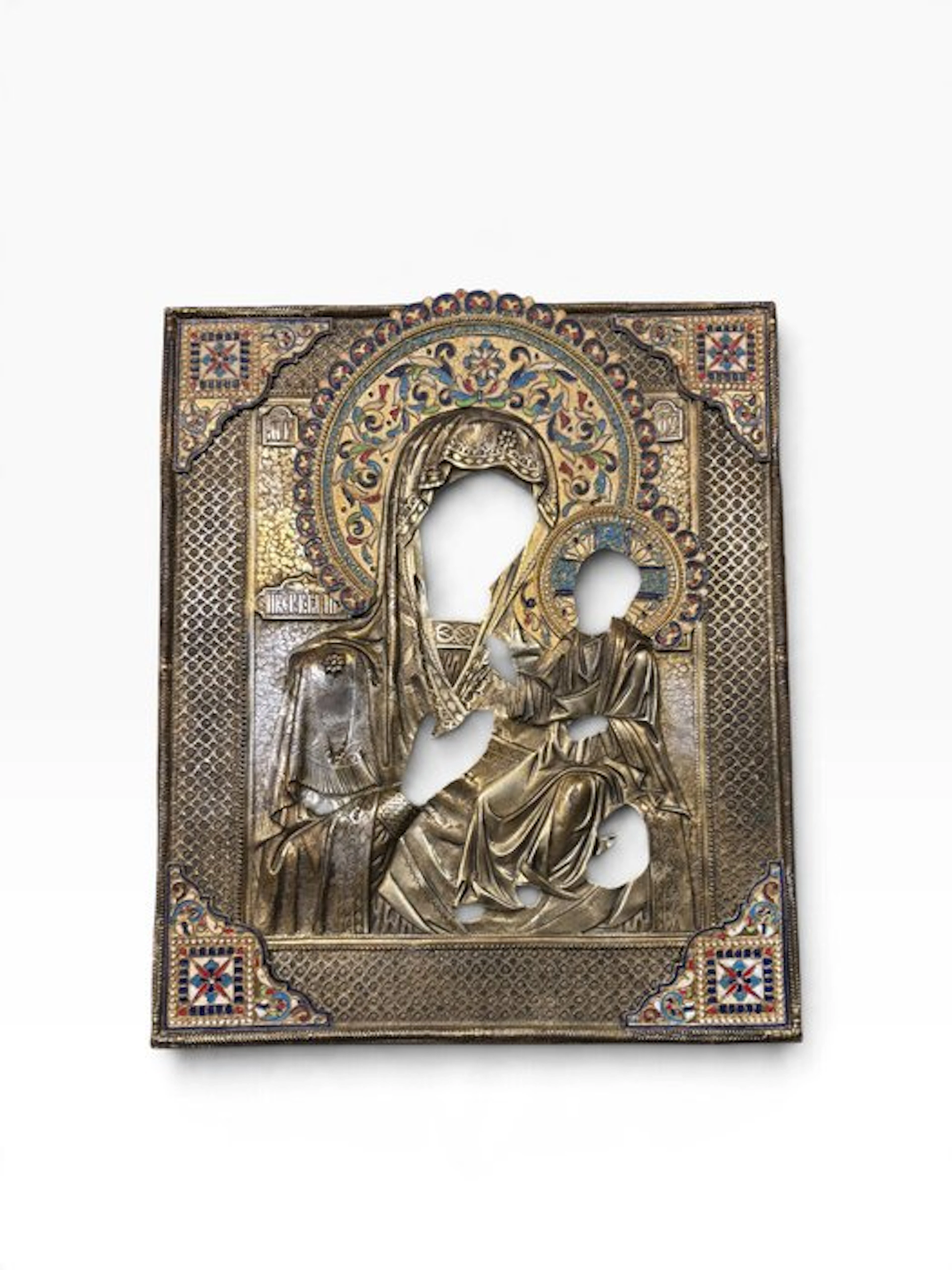 Icon - Mother of God of Tikhvin - .840 silver