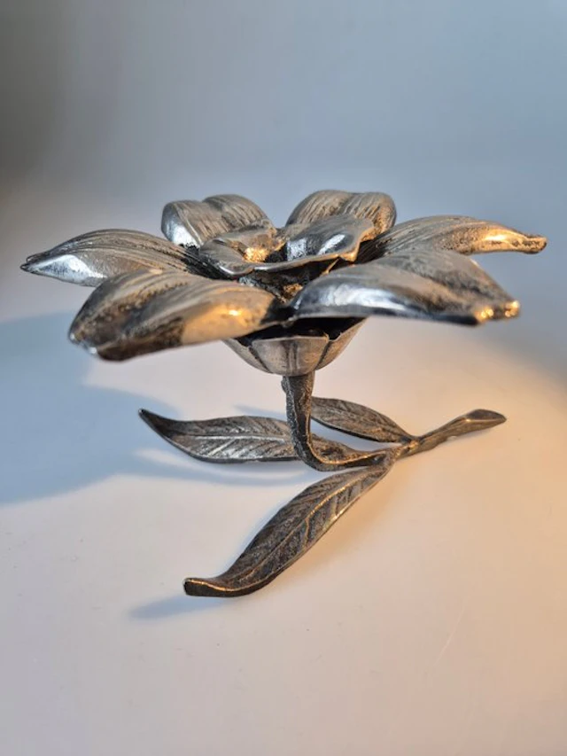 Candlestick - Silverplated - Hollywood Regency style