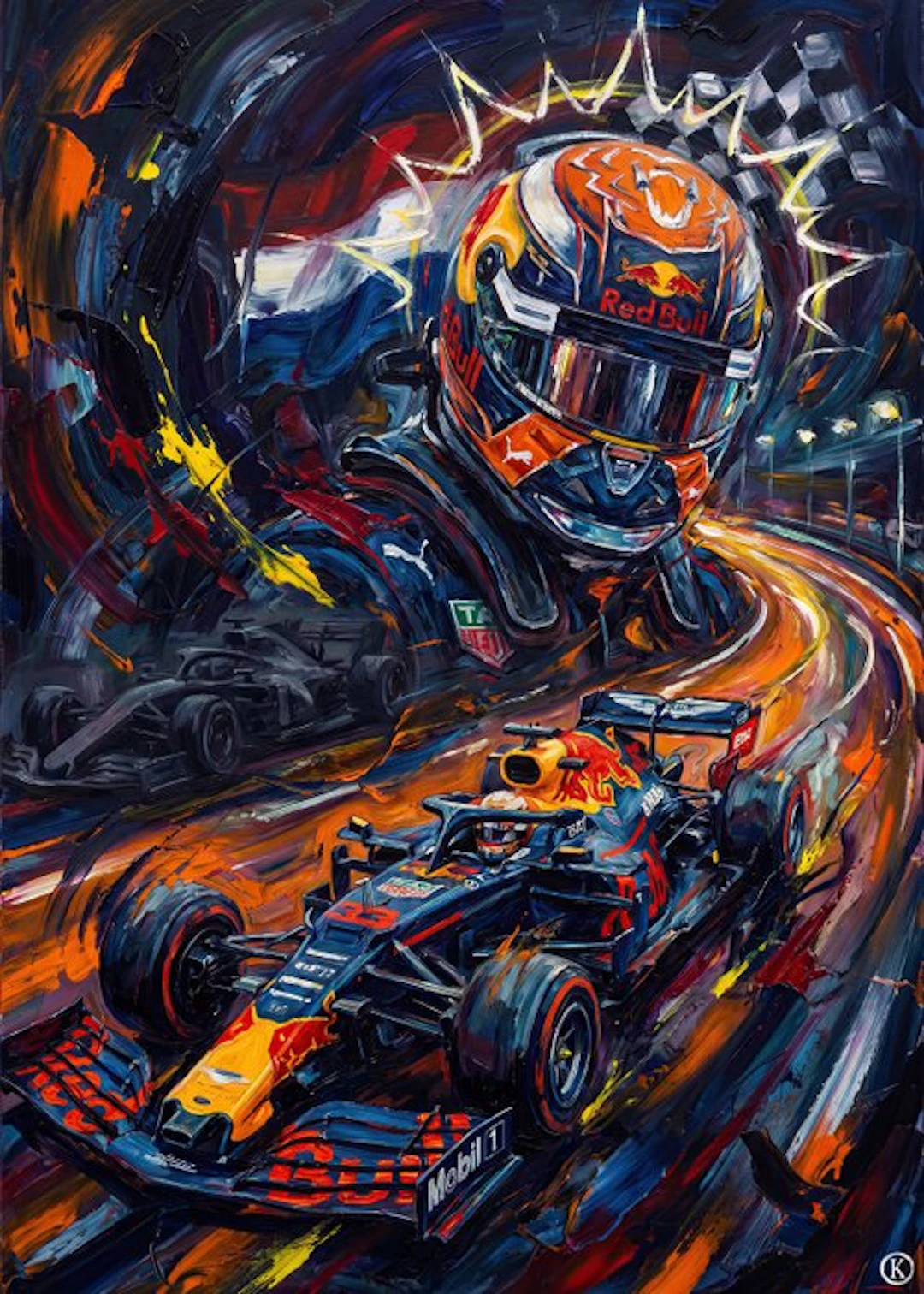 Kleury.art - [XL Canvas] "The Lightning of Spa” by Kleury.art (4/5)