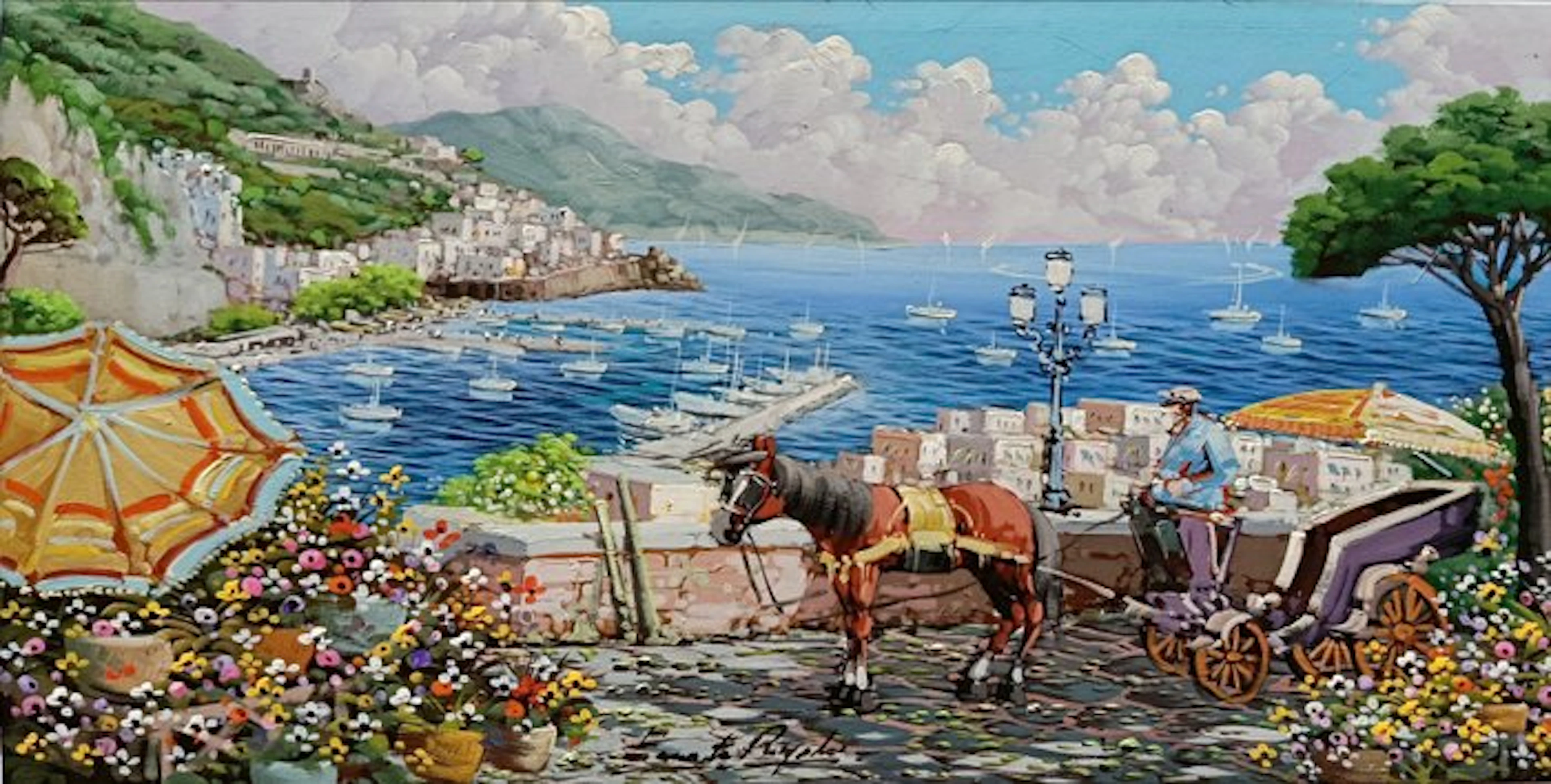 Ernesto Rispoli (1948) - Verso Amalfi (costiera amalfitana)