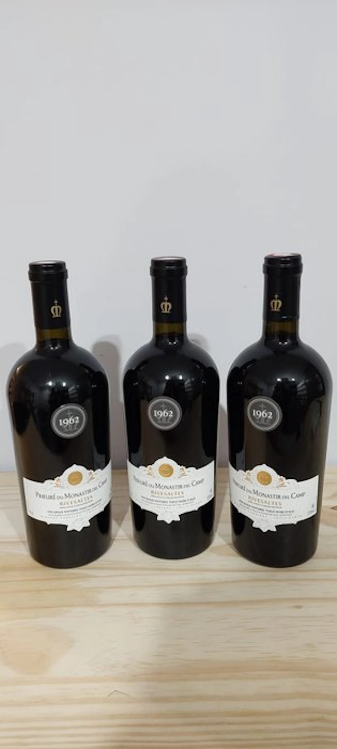 1962 Château le Prieuré du Monastir Del Camp - Rivesaltes - 3 Bottles (0.75L)