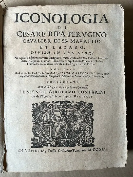 Cisari Rima Cesare Ripa (1555-1622) - Iconologia di Cesare Ripa Perugino Cavalier ...