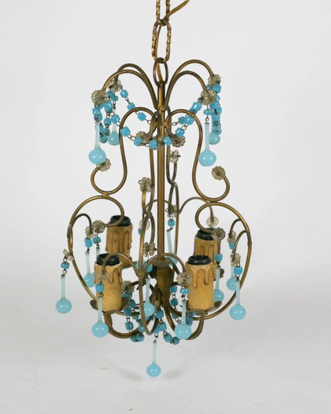 Hanging lamp - Venetian chandelier with 4 lights – Golden...